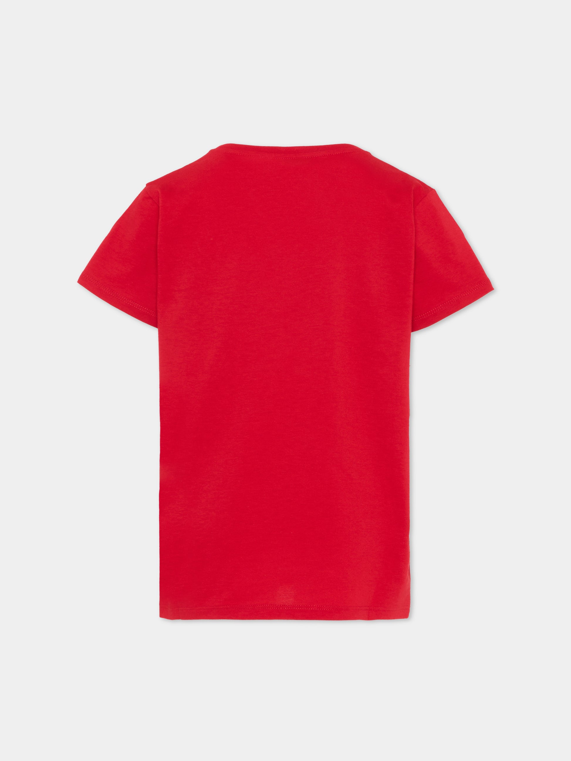 T-shirt rossa per bambini con logo,Gucci Kids,547559 XJHO5 6195