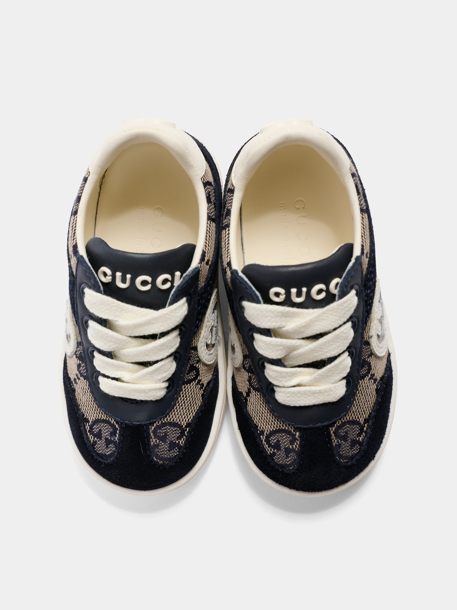 Sneakers G74 blu per neonati e bambini con GG,Gucci Kids,812673 AAE2T 4056