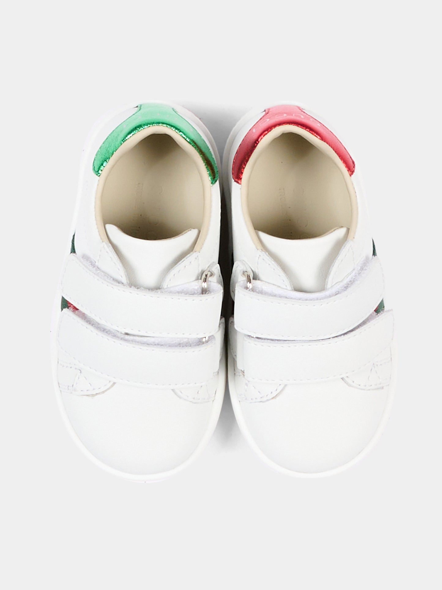Sneakers bianche Web per bambini,Gucci Kids,455447 CPWP0 9085