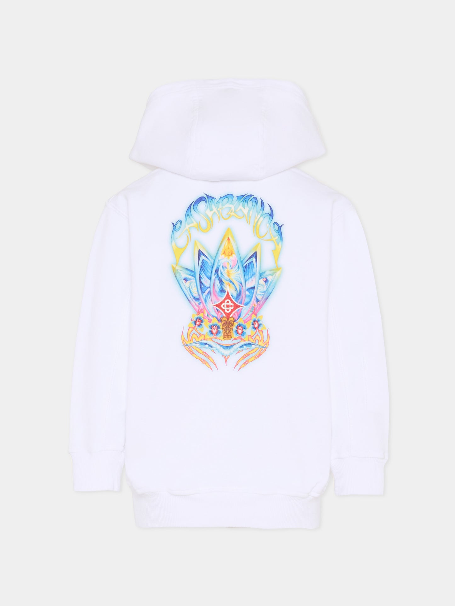 Felpa bianca per bambini con fiore di loto,Casablanca,KSP26 JTP 372 01 EX BC