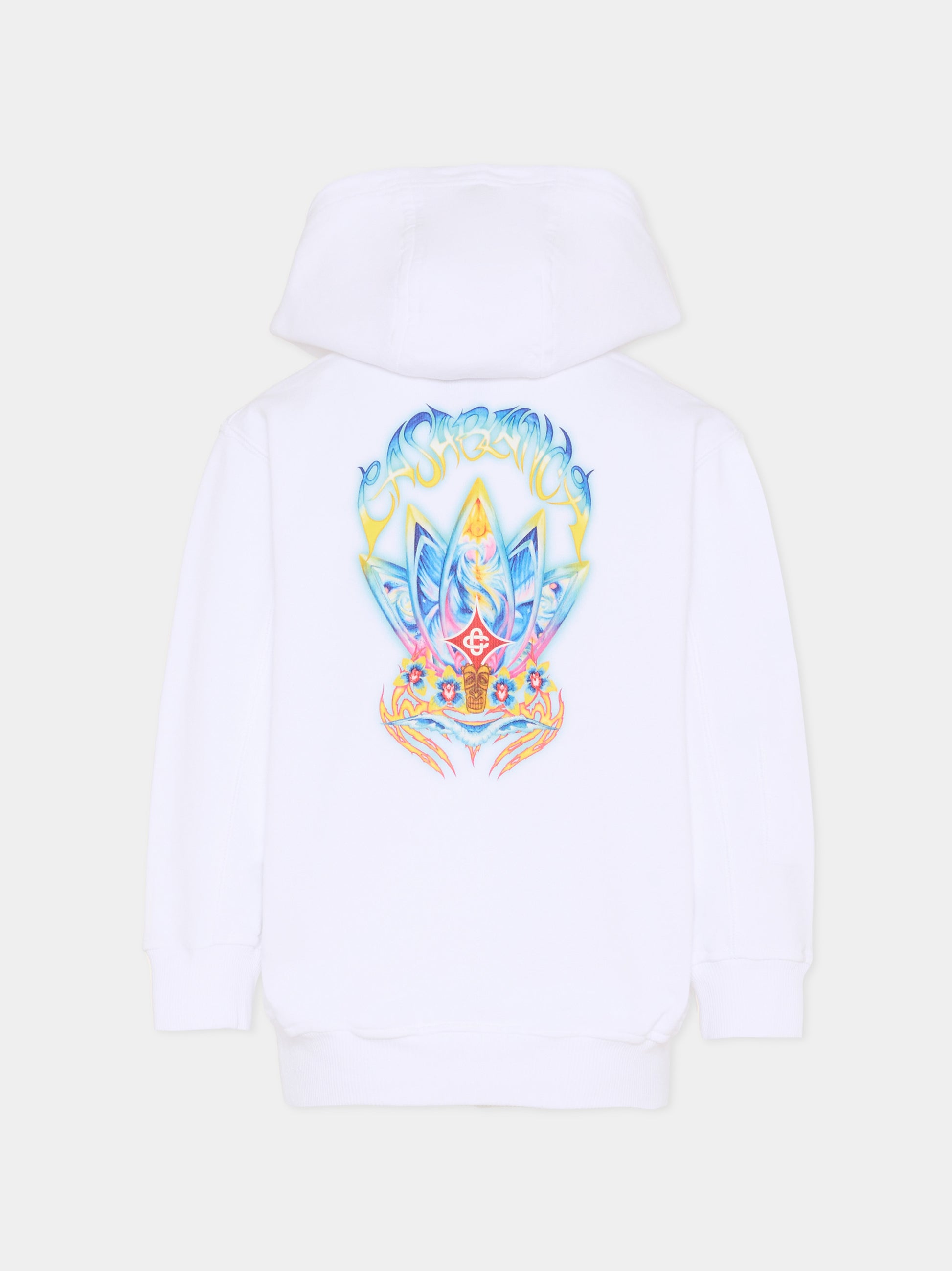 Felpa bianca per bambini con fiore di loto,Casablanca,KSP26 JTP 372 01 EX BC