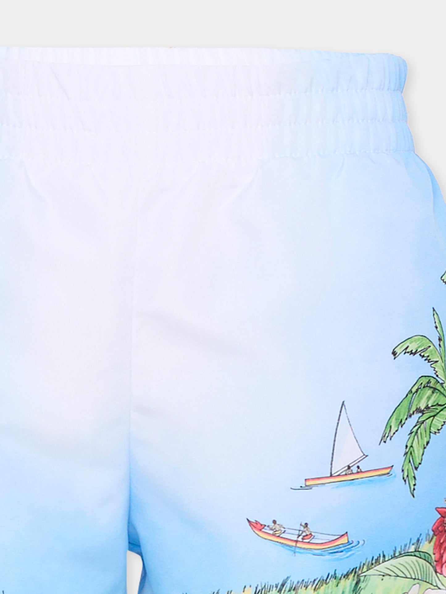 Boxer mare multicolor per bambino con stampa Aloha,Casablanca,KSP26 TR 063 02 EX BC