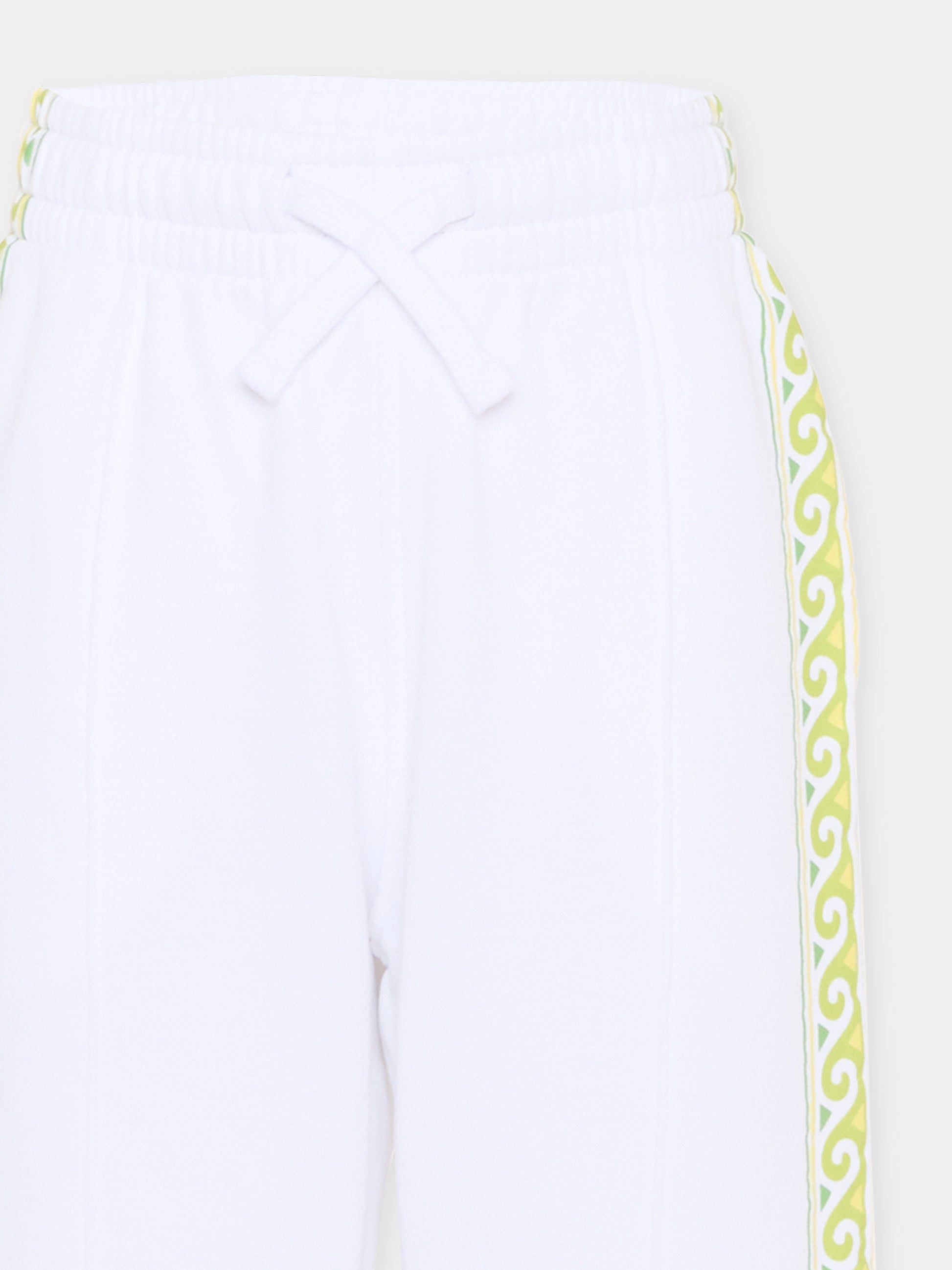 Pantaloni bianchi per bambini con onde,Casablanca,KSP26 JTR 265 01 EX BC