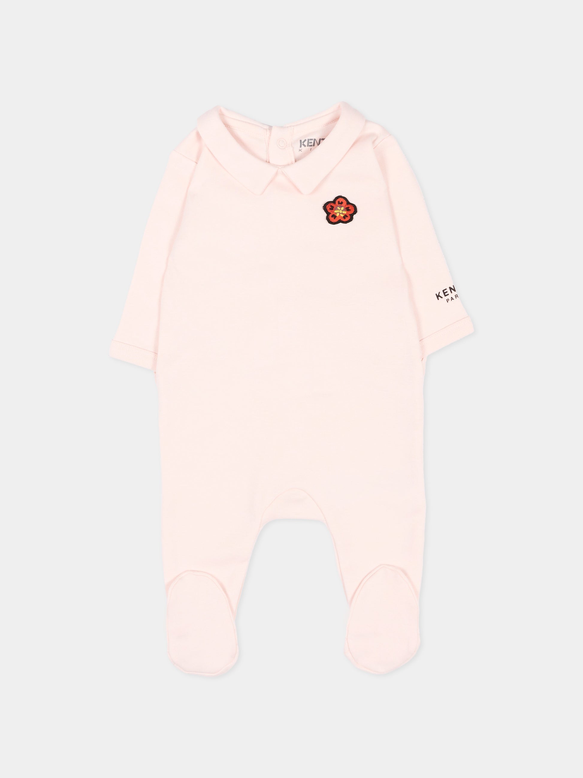 Set tutine rosa per neonata con fiore Boke,Kenzo Kids,K61614 43B