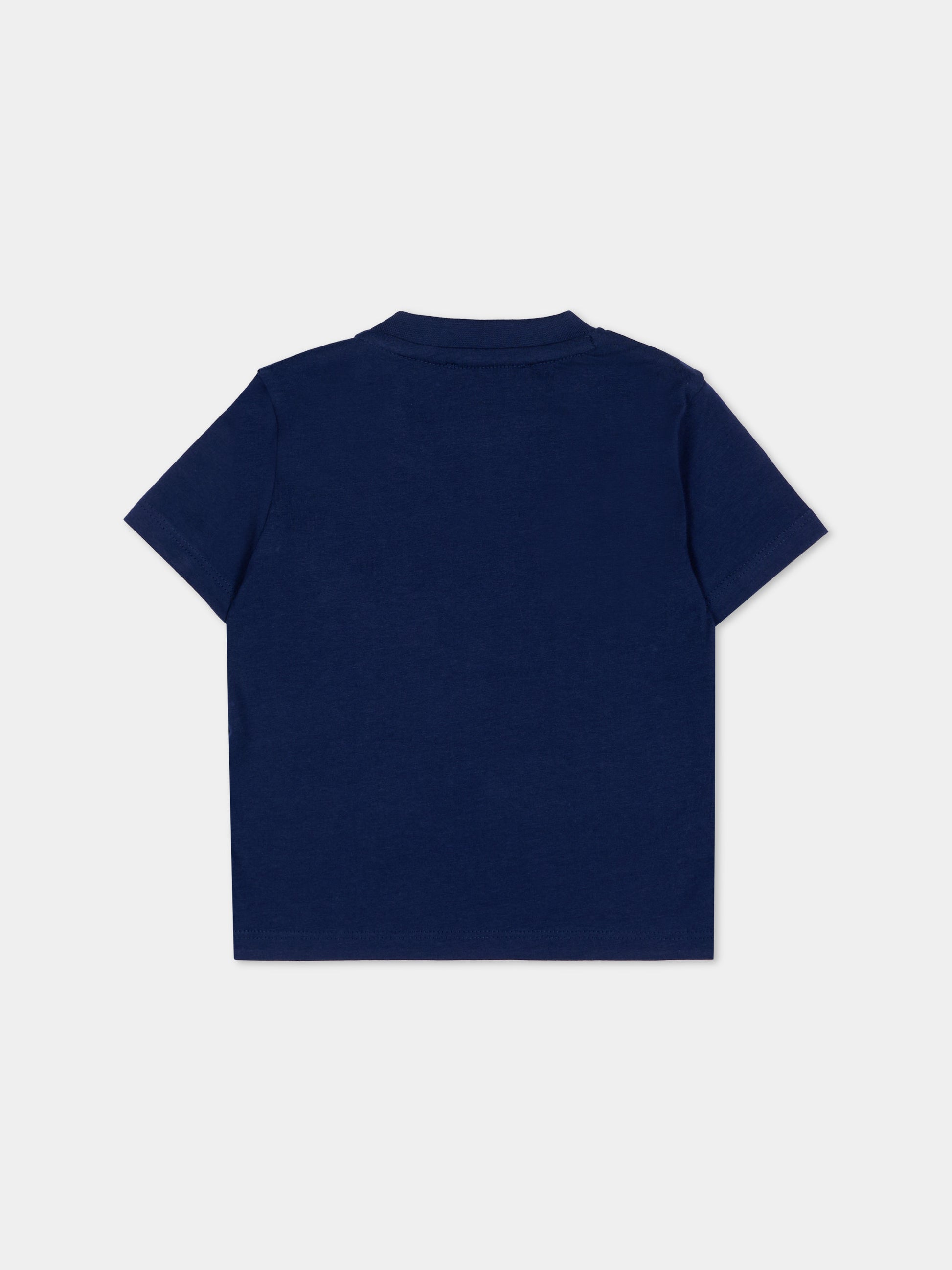 T-Shirt blu per neonati con logo Tiger,Kenzo Kids,K61718 84N