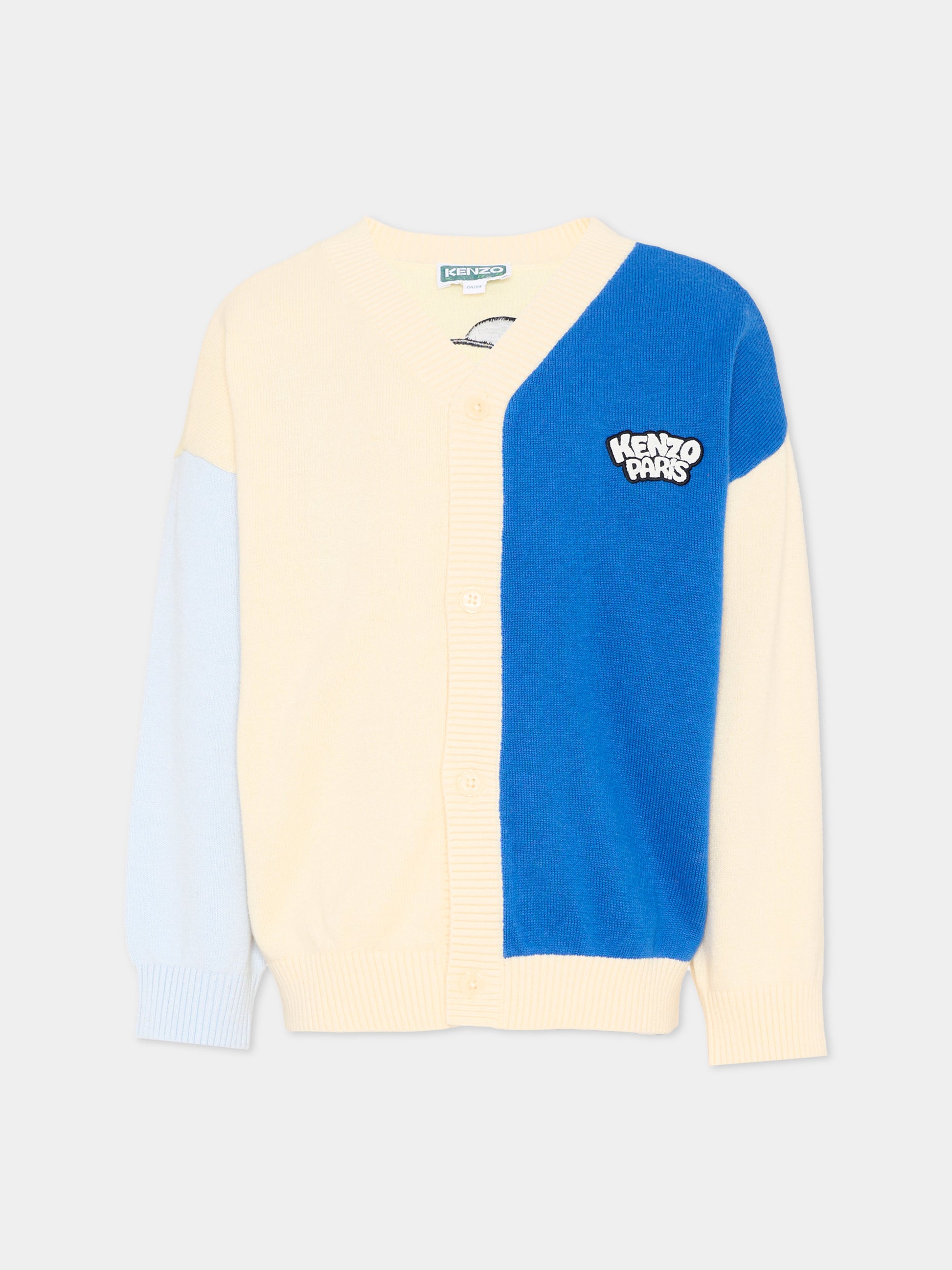 Cardigan multicolor per bambino con logo,Kenzo Kids,K61723 208