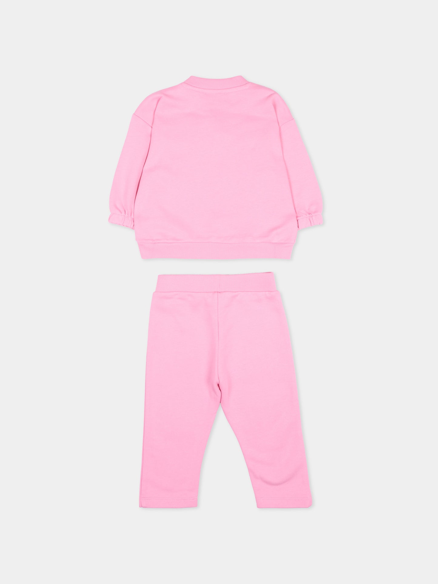 Completo sportivo rosa per neonata con fiore Boke,Kenzo Kids,K61726 47F