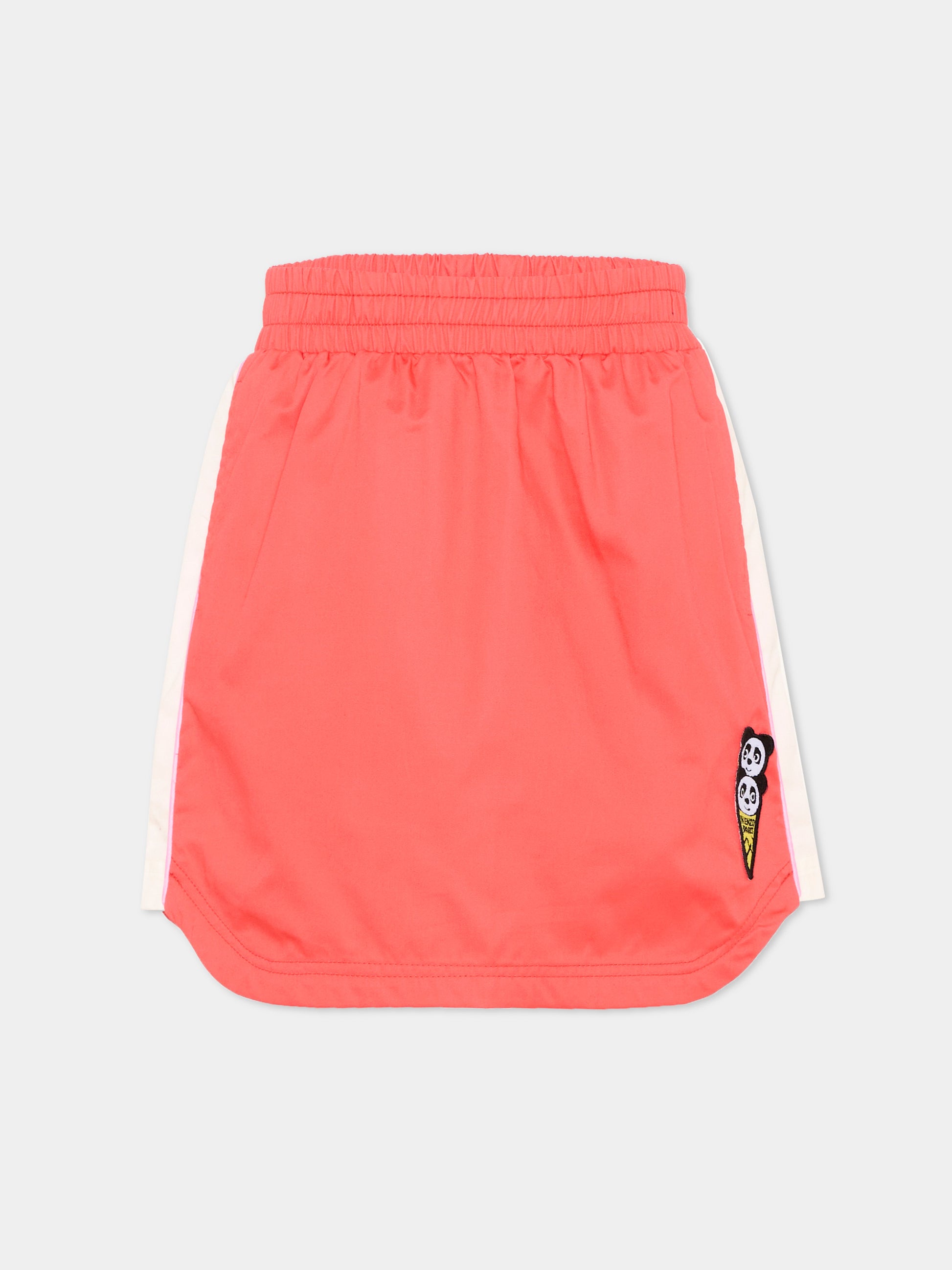 Gonna rossa per bambina con logo,Kenzo Kids,K61777 976