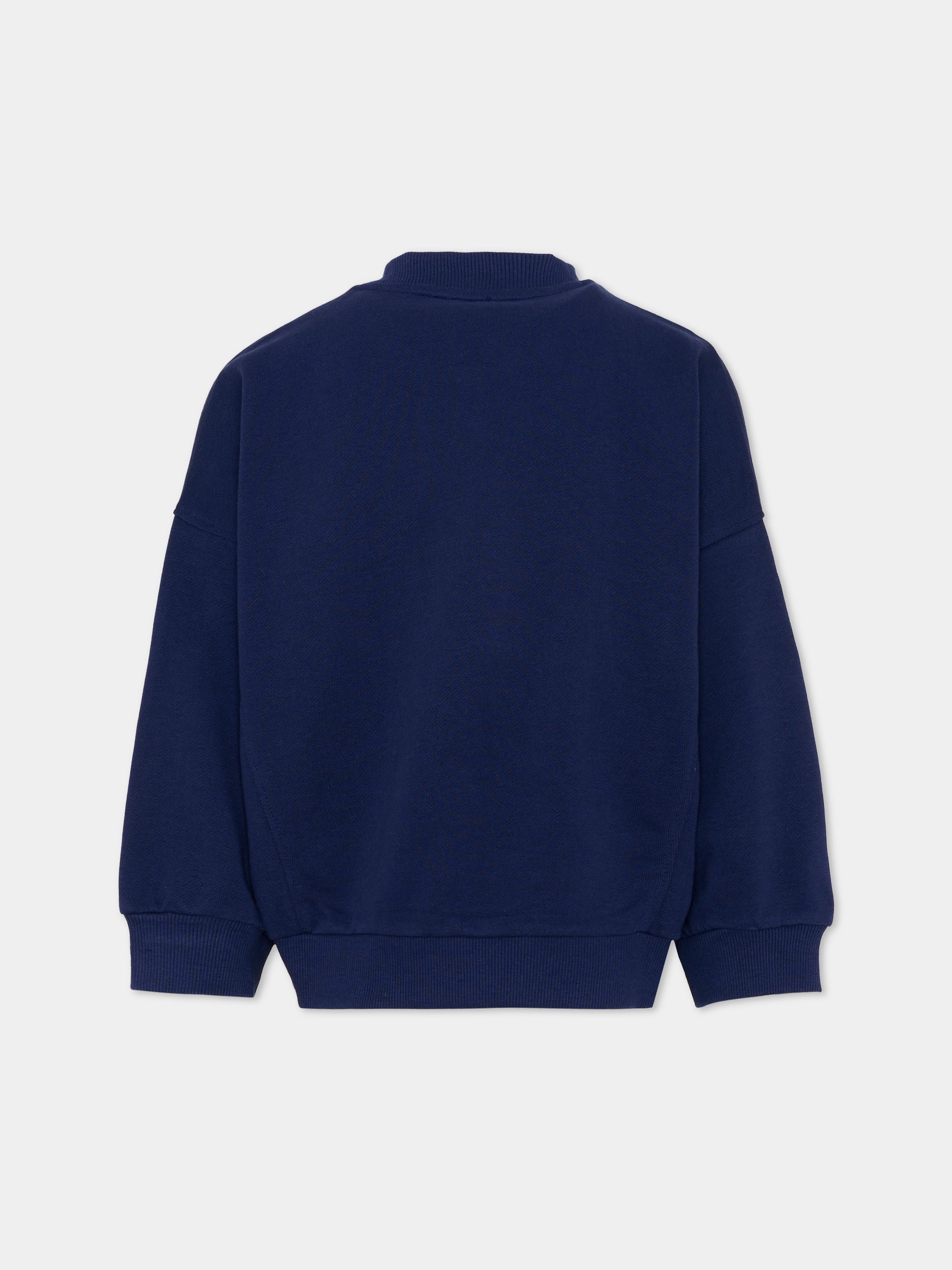 Felpa blu per bambini con logo Tiger,Kenzo Kids,K61798 84N