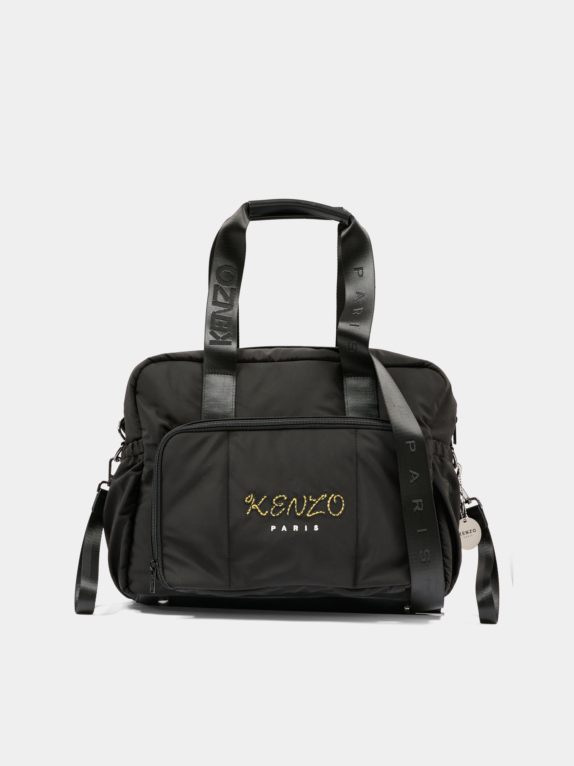Borsa mamma nera per neonati con logo,Kenzo Kids,K61828 095