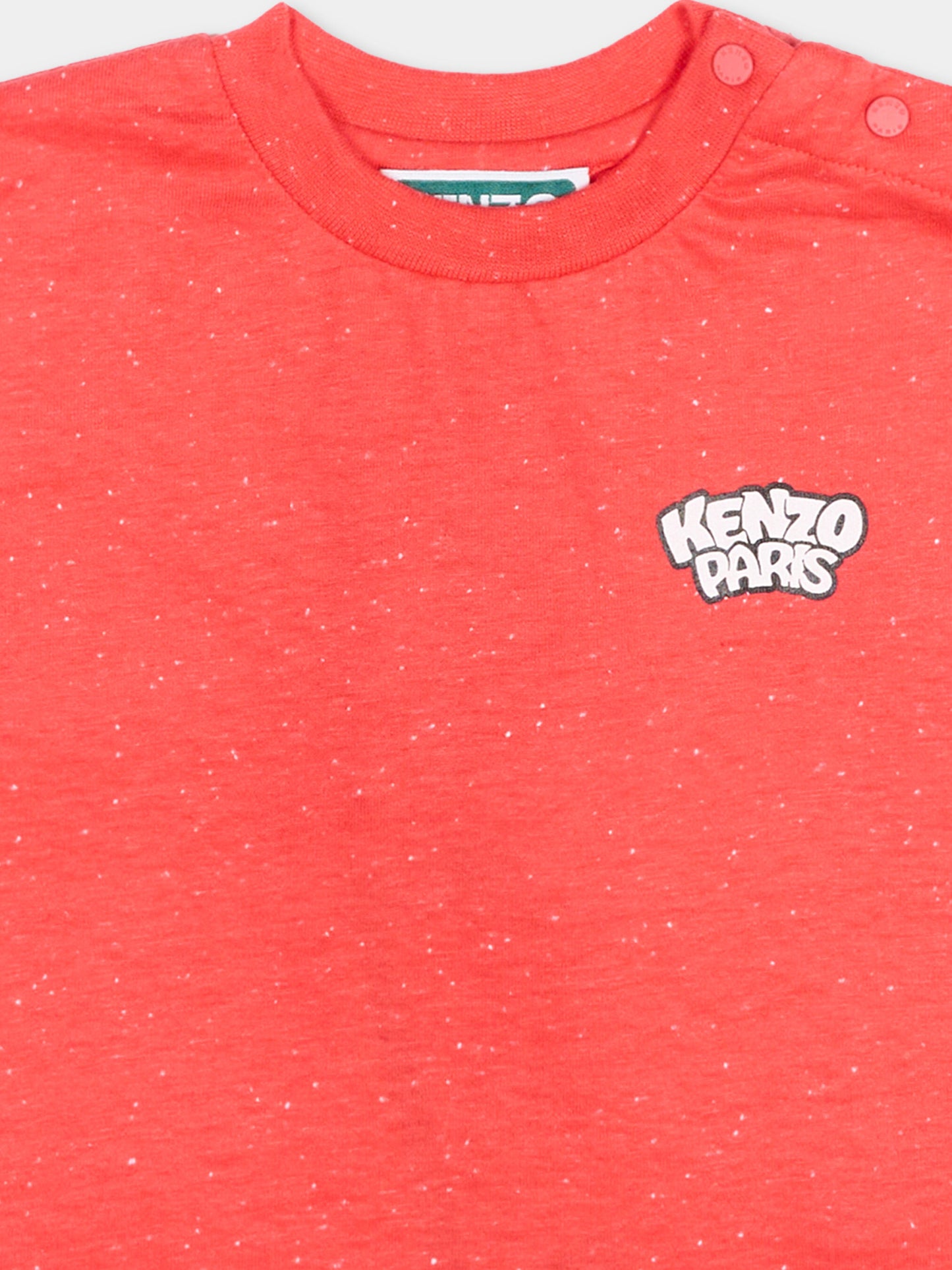 T-shirt rossa per neonati con panda,Kenzo Kids,K61843 976