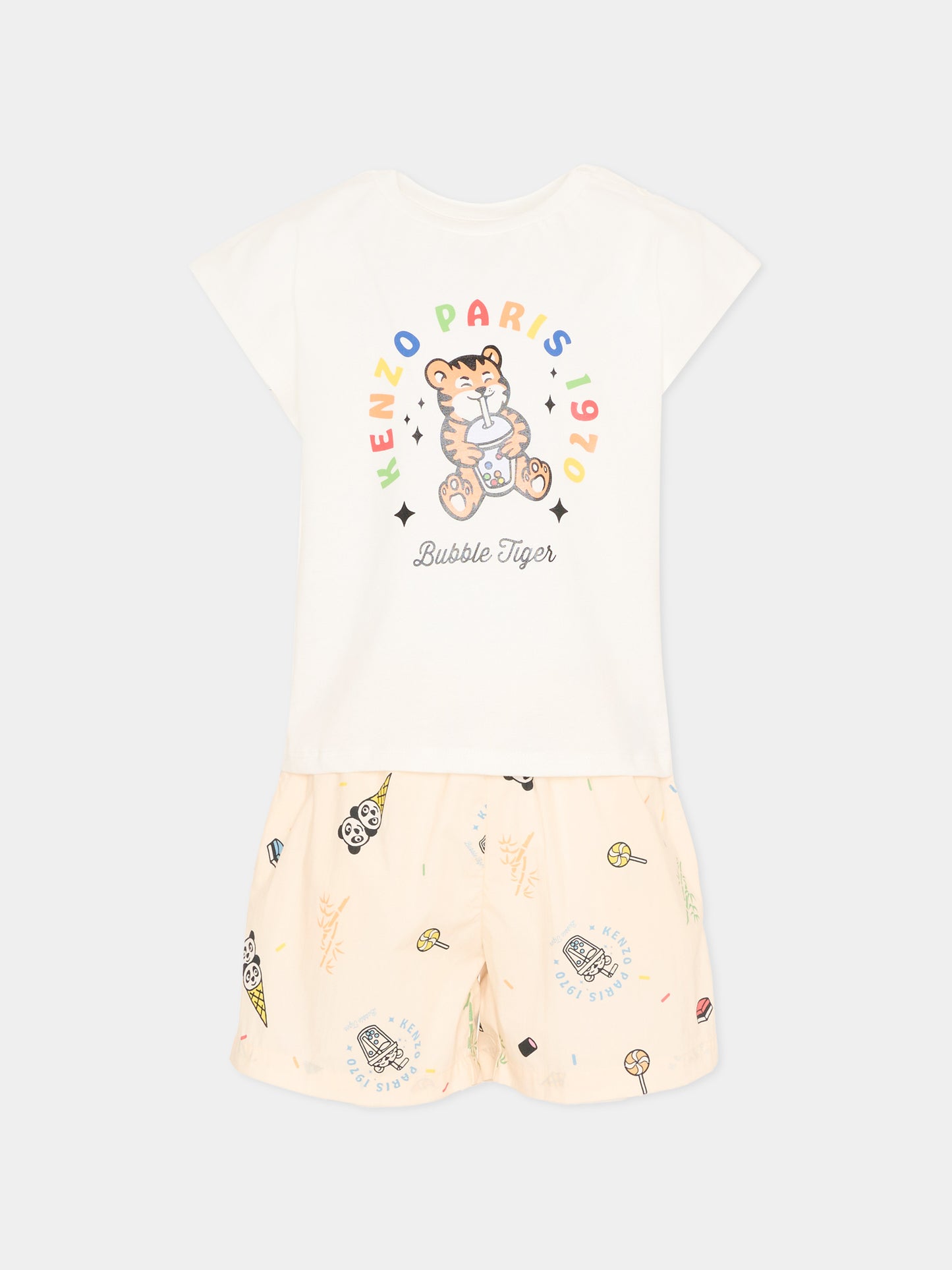 Completo sportivo multicolor per bambini con Bubble Tiger,Kenzo Kids,K61856 208