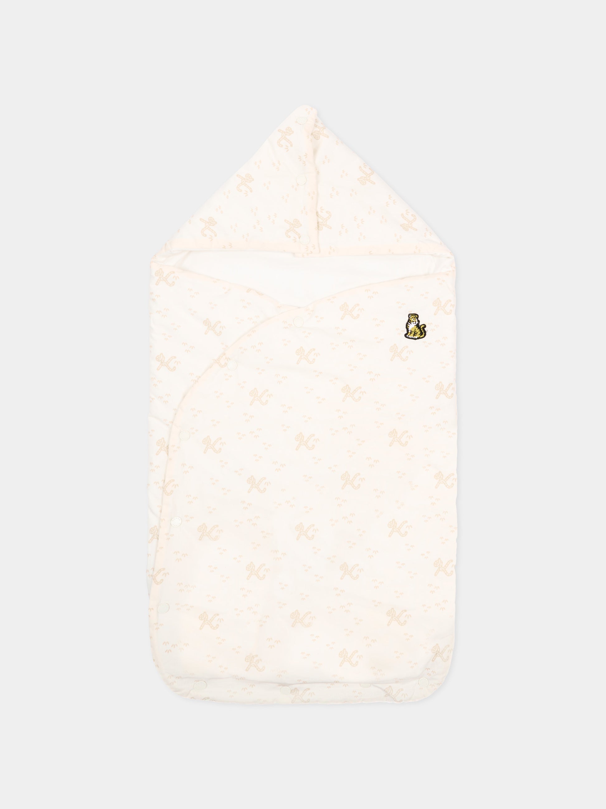 Sacco nanna avorio per neonati con logo tigre,Kenzo Kids,K61859 117