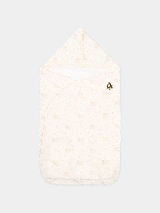 Sacco nanna avorio per neonati con logo tigre,Kenzo Kids,K61859 117