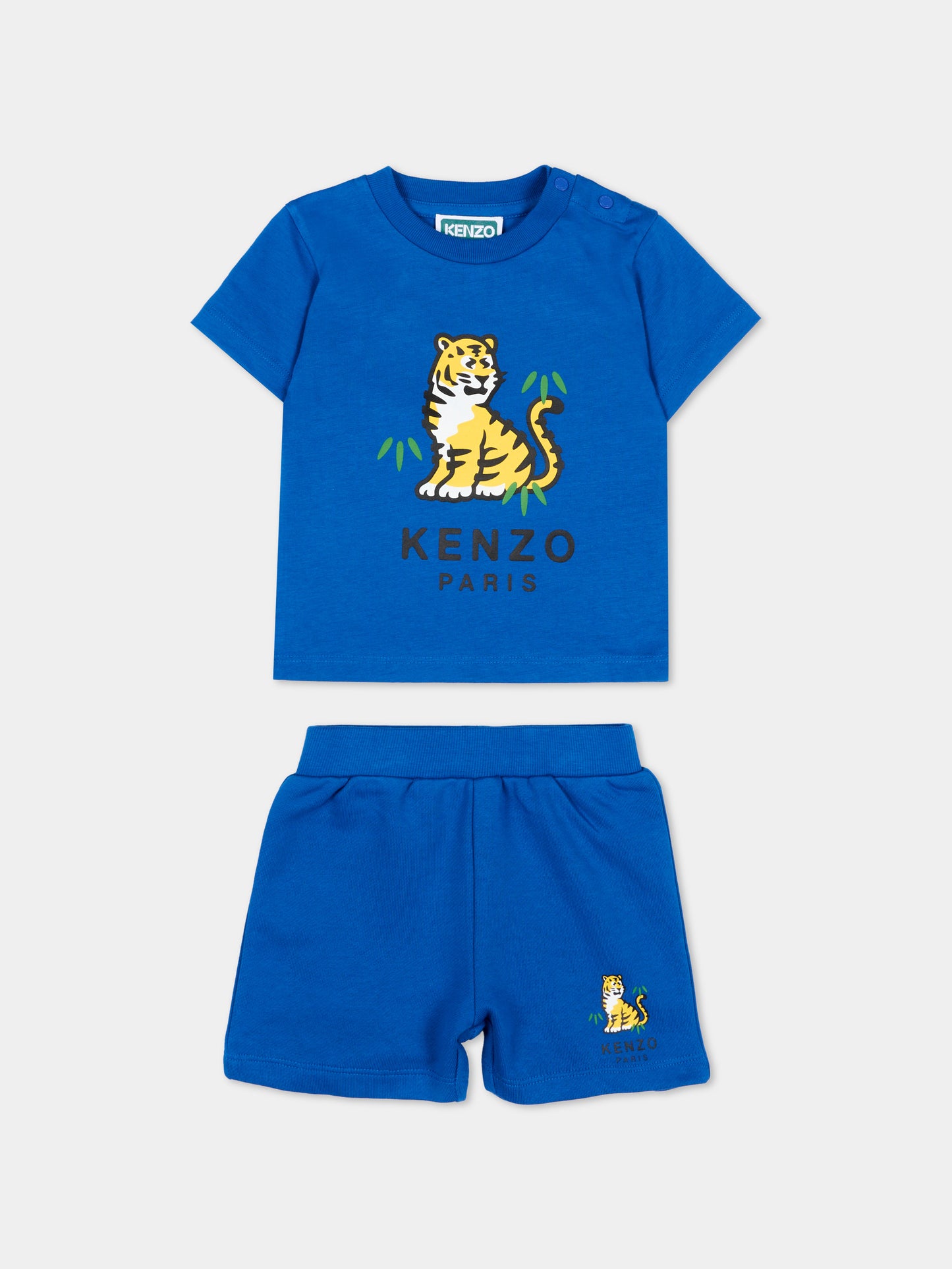 Completo sportivo blu per neonato con logo Tiger,Kenzo Kids,K61867 871