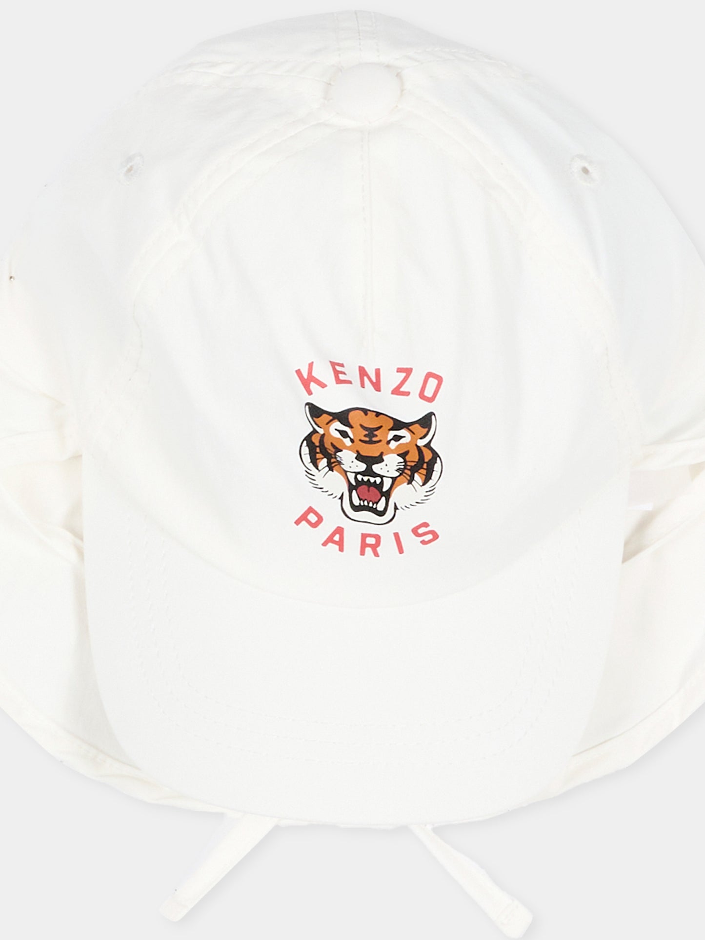 Cappello bianco per bambini con logo Tiger,Kenzo Kids,K61883 117
