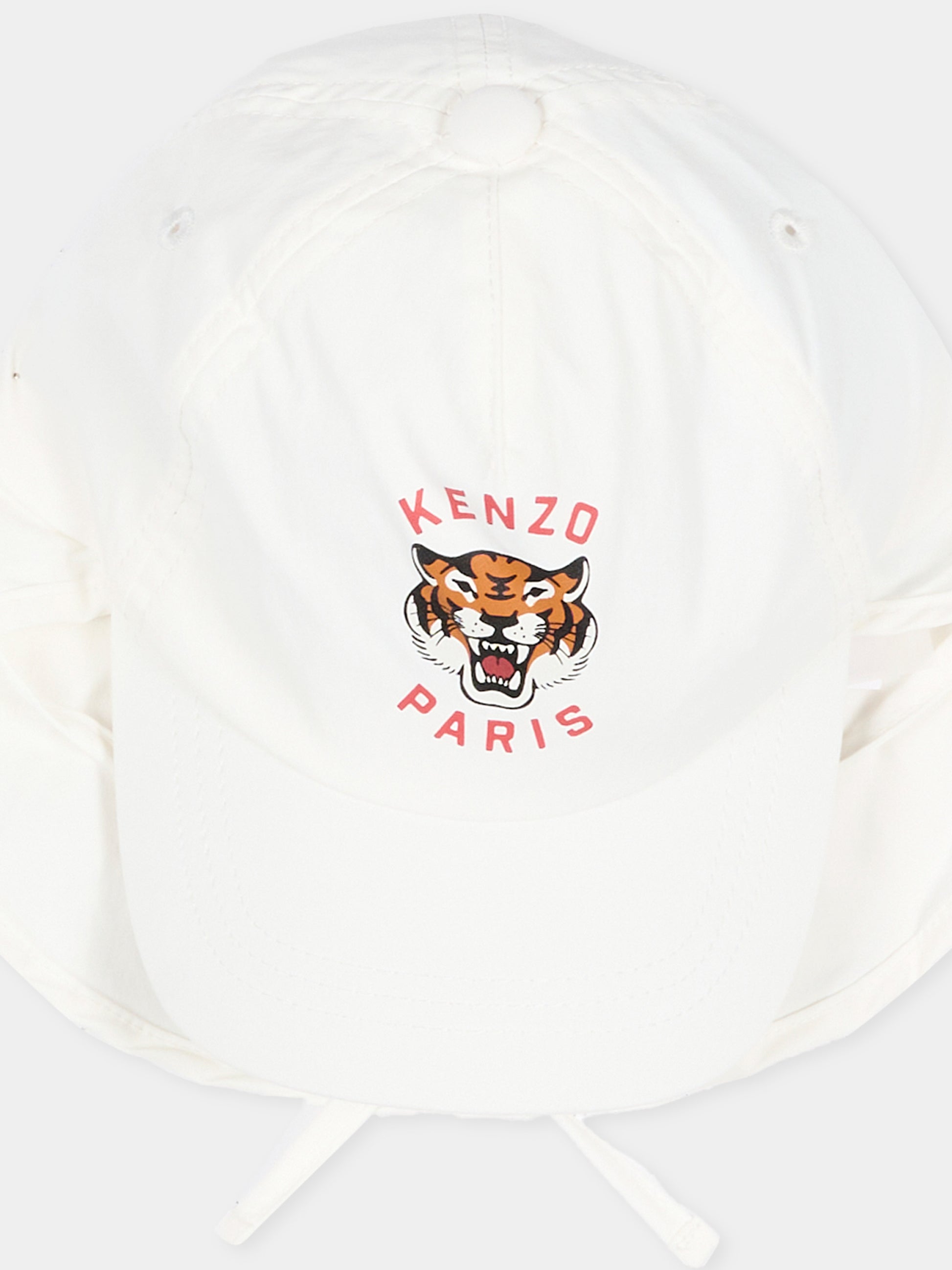 Cappello bianco per bambini con logo Tiger,Kenzo Kids,K61883 117
