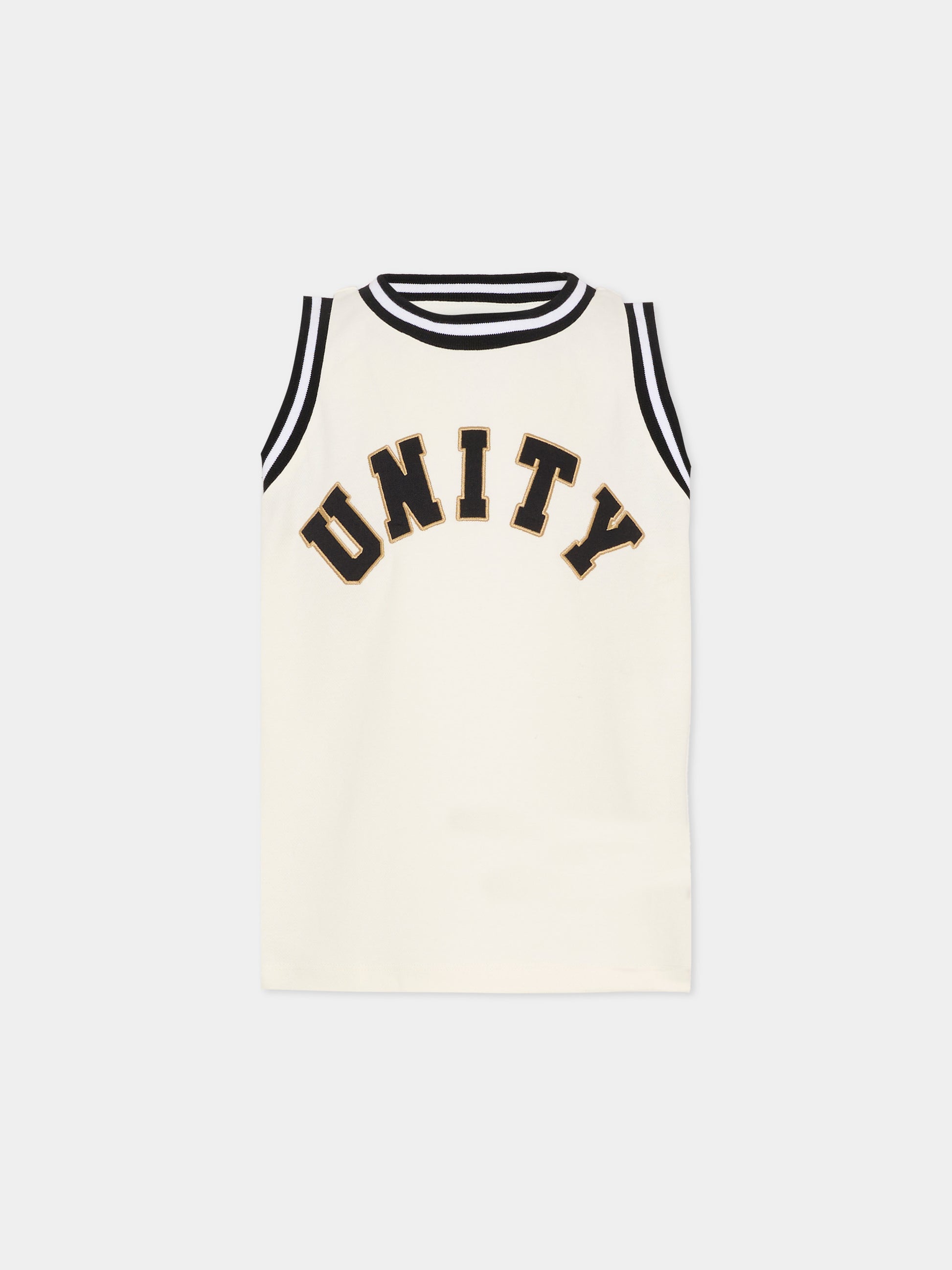 Canotta Real avorio per bambino con scritta,Molo,1S26A101 5632