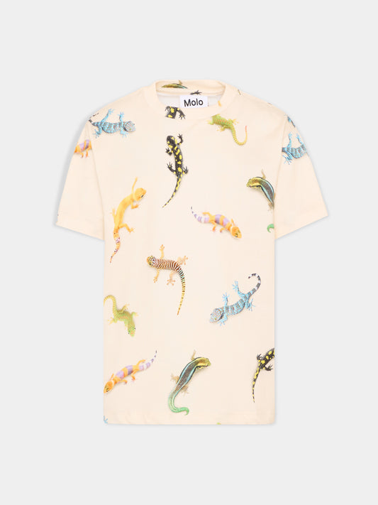 T-shirt multicolor Riley per bambino con gechi,Molo,1S26A208 9551