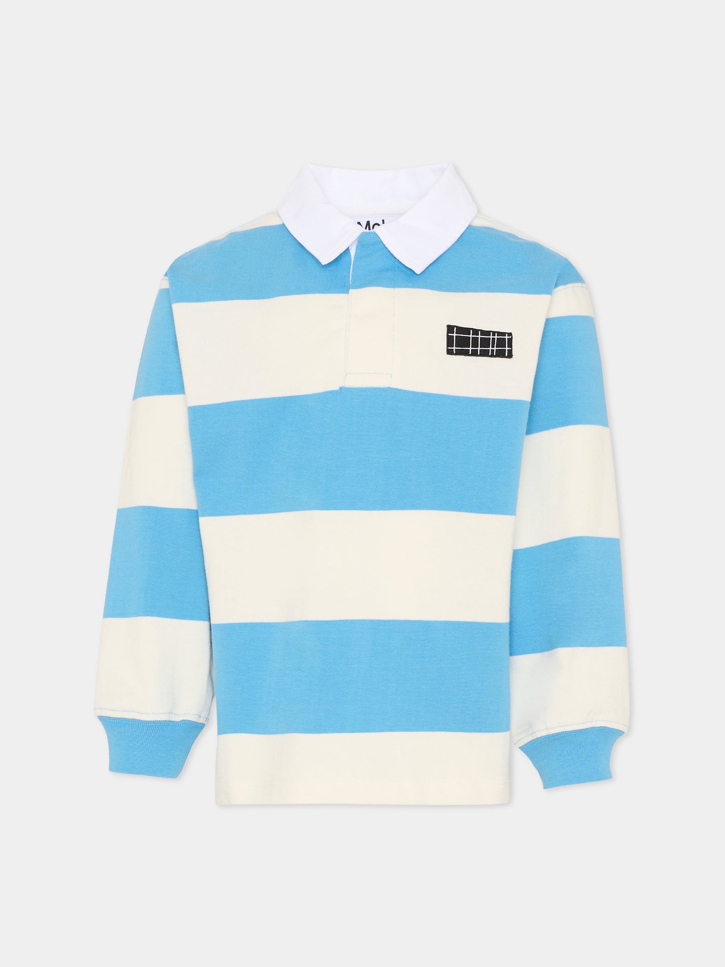 Polo Relz celeste per bambino con patch,Molo,1S26A401 9553