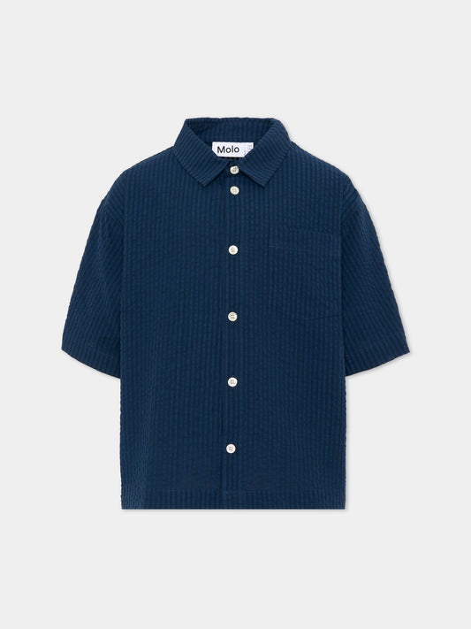 Camicia blu Richie per bambino,Molo,1S26C204 5618