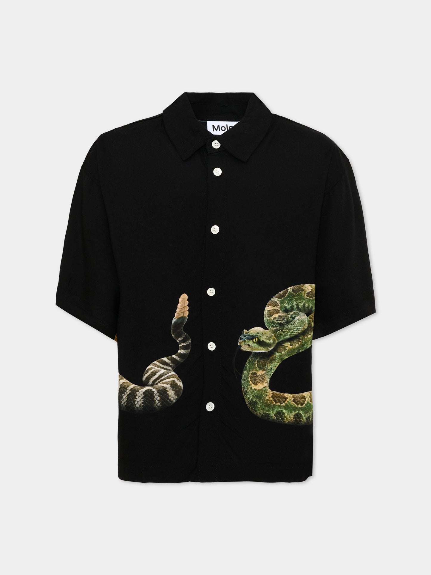 Camicia nera Richie per bambino con stampa serpente,Molo,1S26C207 9901