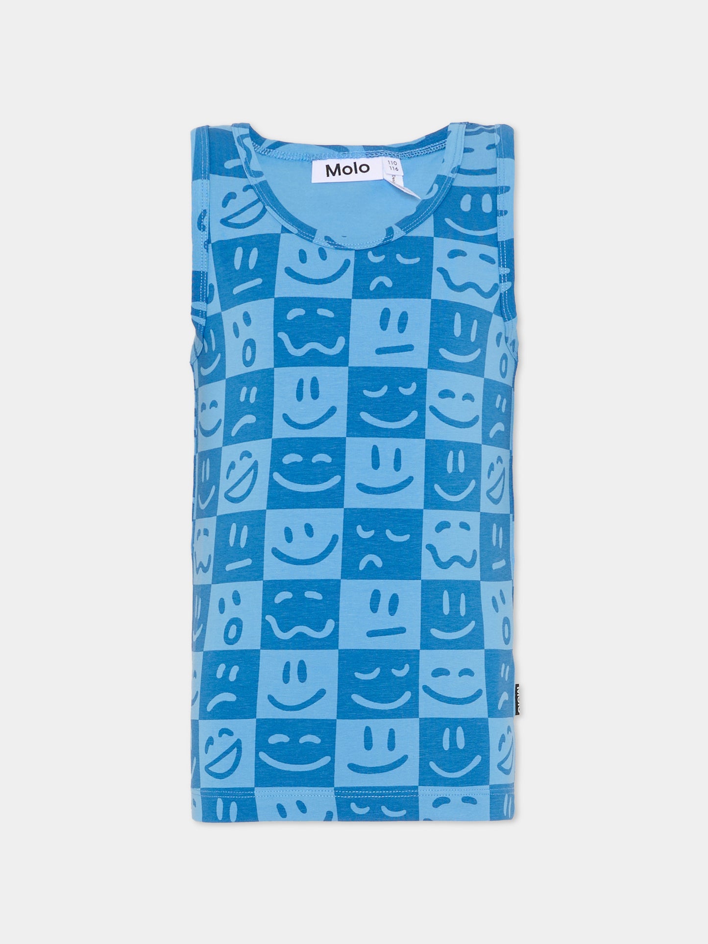 Set canottiere Jayden azzurro per bambino con smile,Molo,1S26Q101 9749