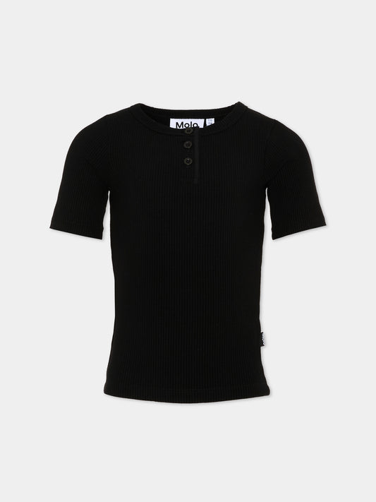 T-shirt nera Rosey per bambina,Molo,2S26A205 0099