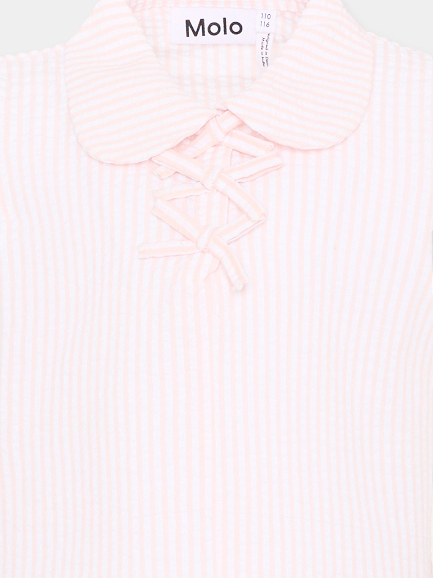 Camicia rosa Raelicka per bambina a righe,Molo,2S26C103 9573
