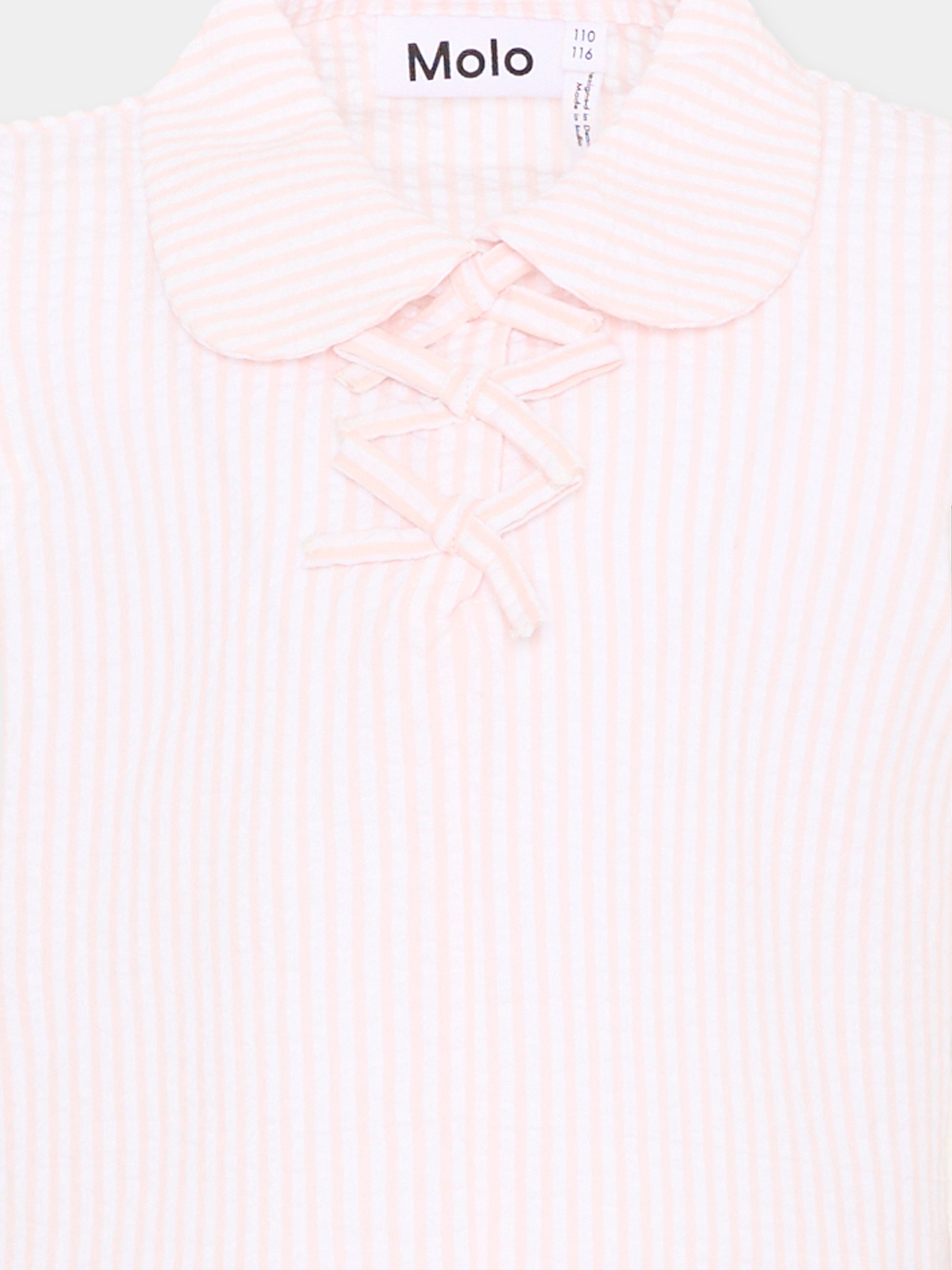 Camicia rosa Raelicka per bambina a righe,Molo,2S26C103 9573