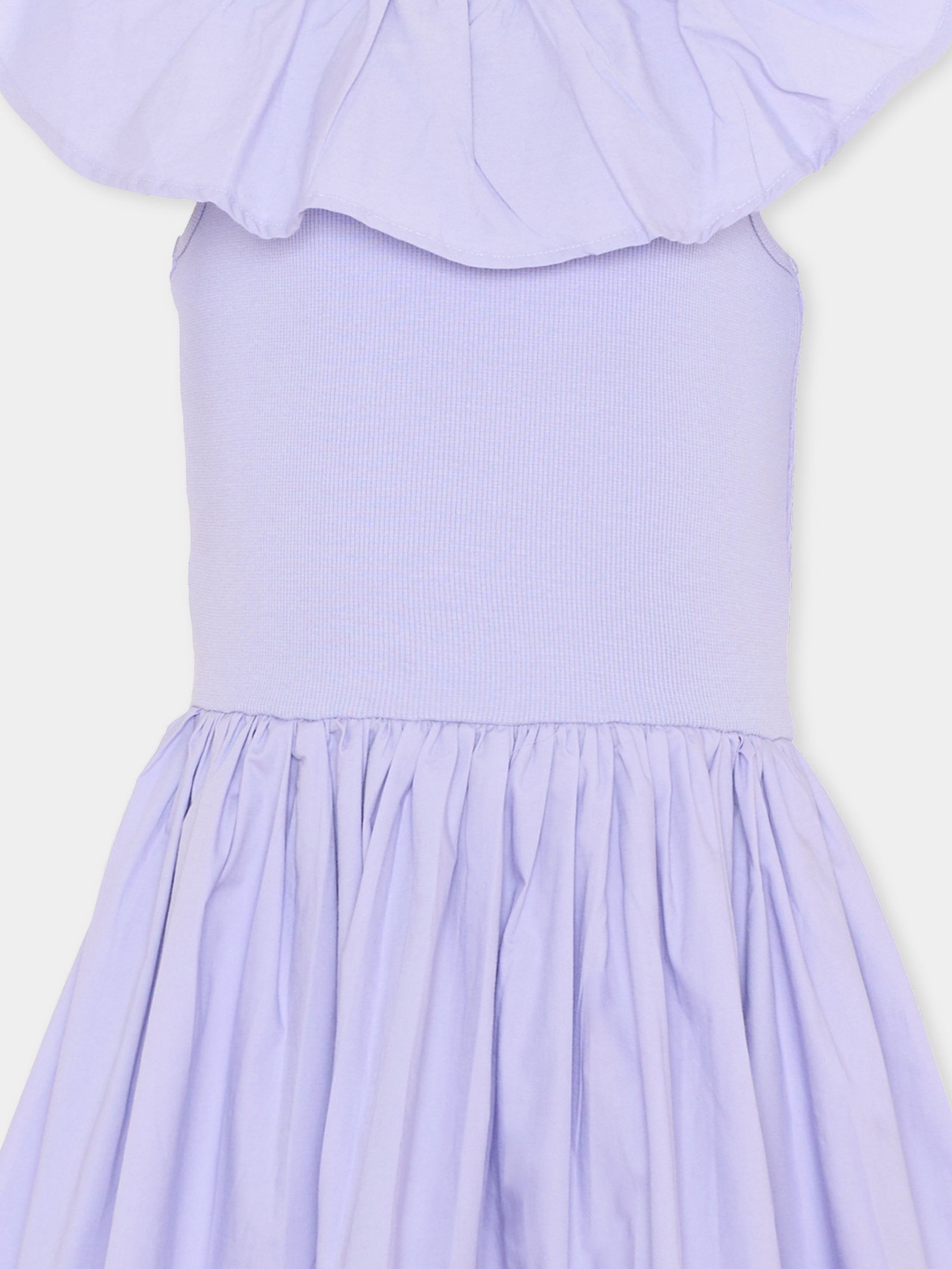 Vestito lilla Christal per bambina con volant,Molo,2S26E105 5622