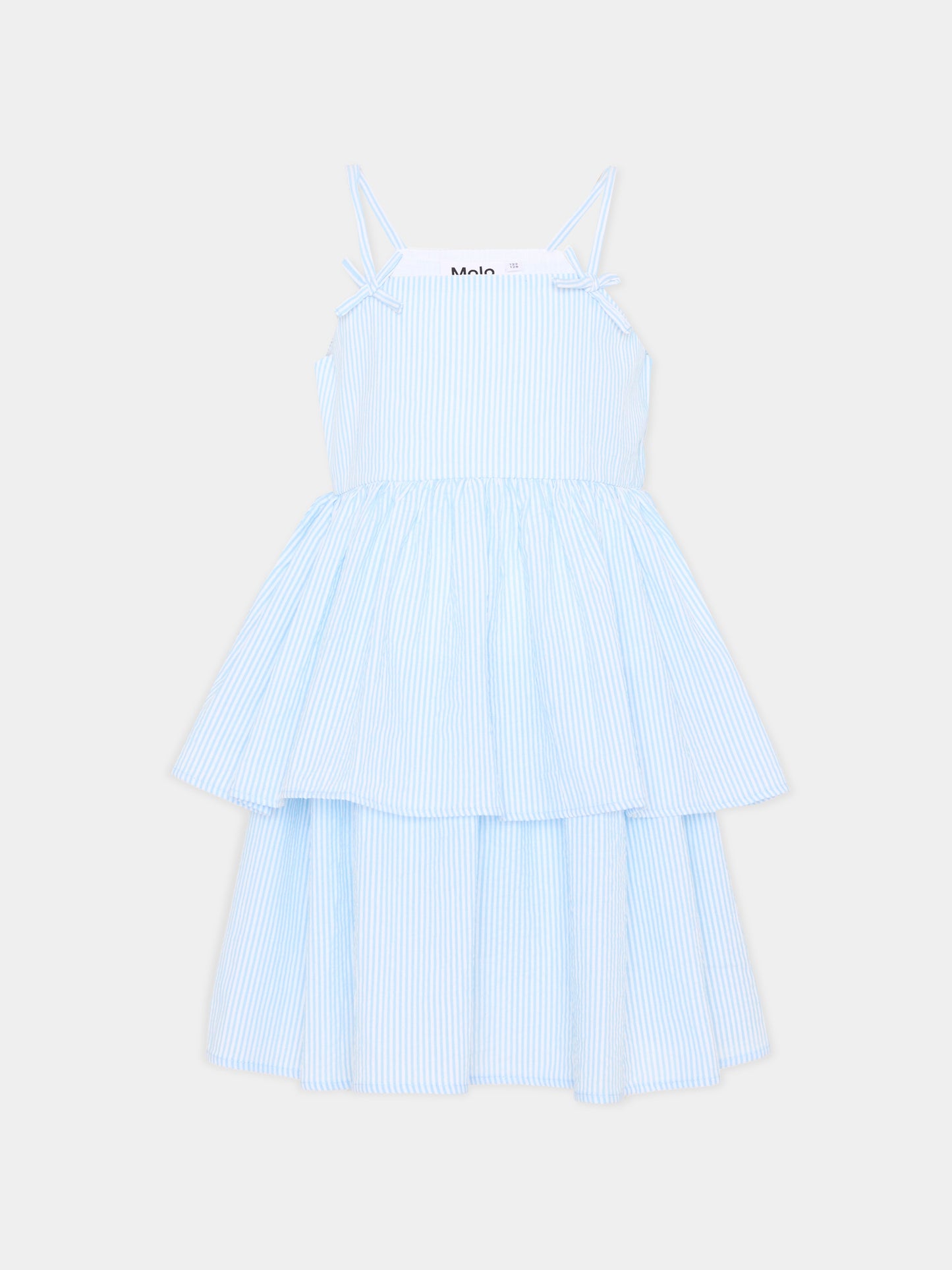 Vestito celeste Chelsea per bambina a righe,Molo,2S26E113 9574