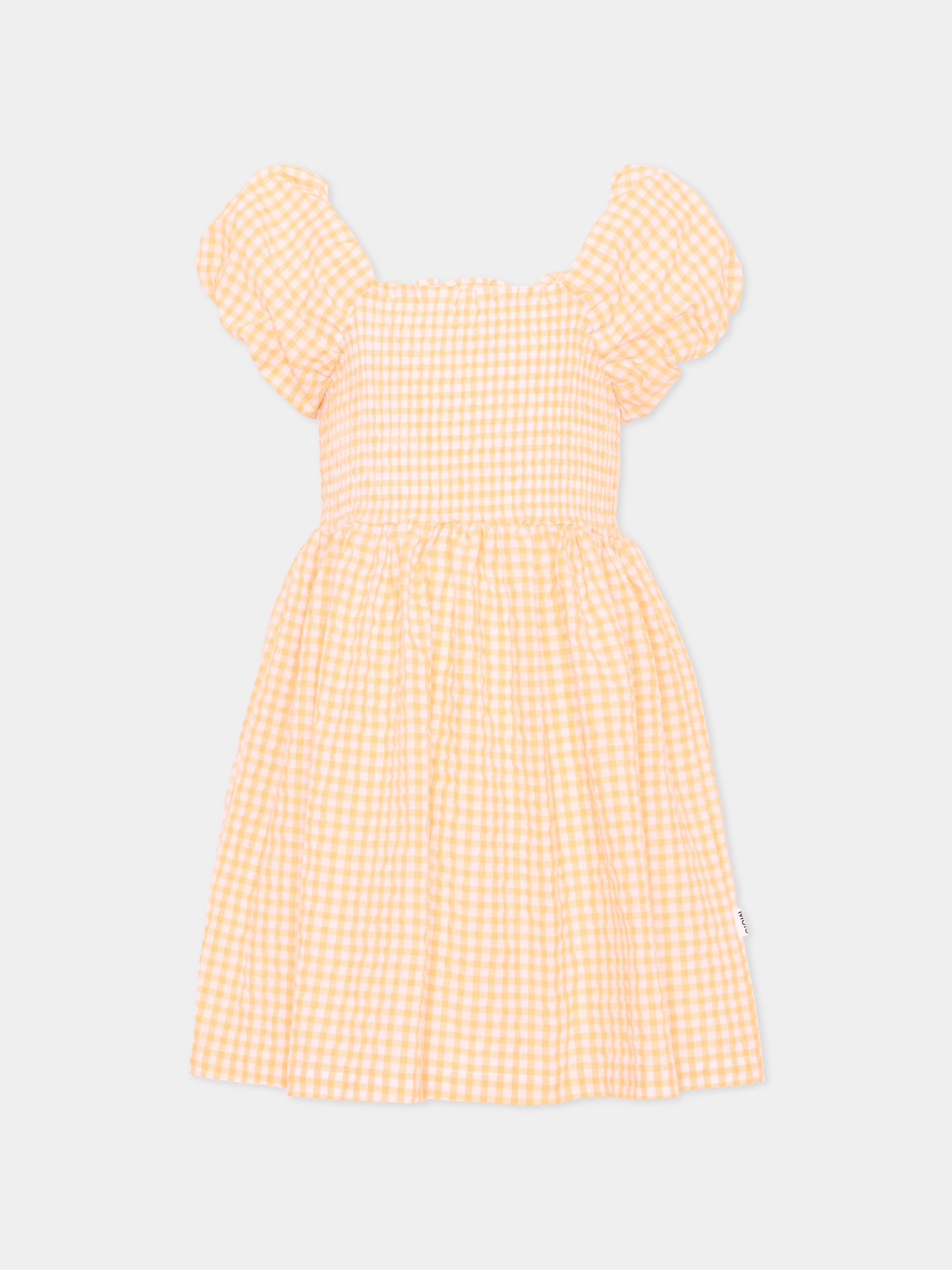 Vestito arancione Cherisla per bambina vichy,Molo,2S26E138 9490