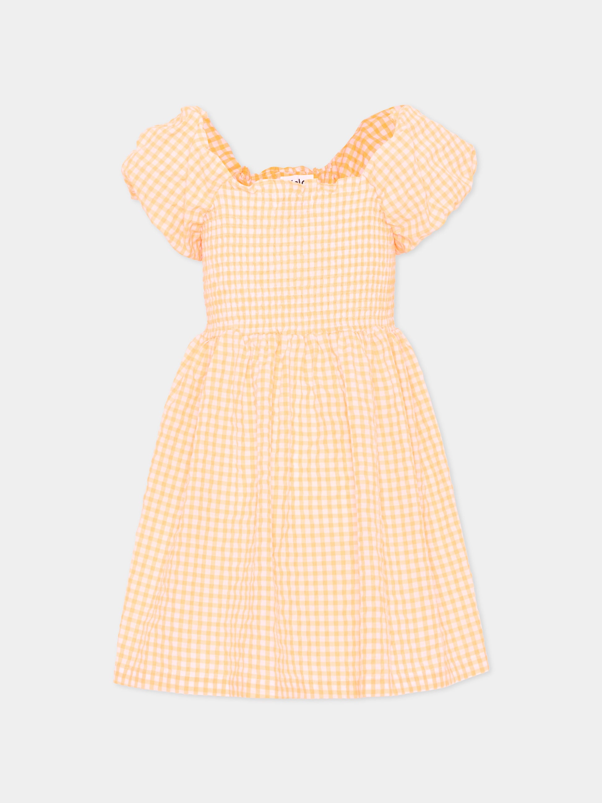 Vestito arancione Cherisla per bambina vichy,Molo,2S26E138 9490