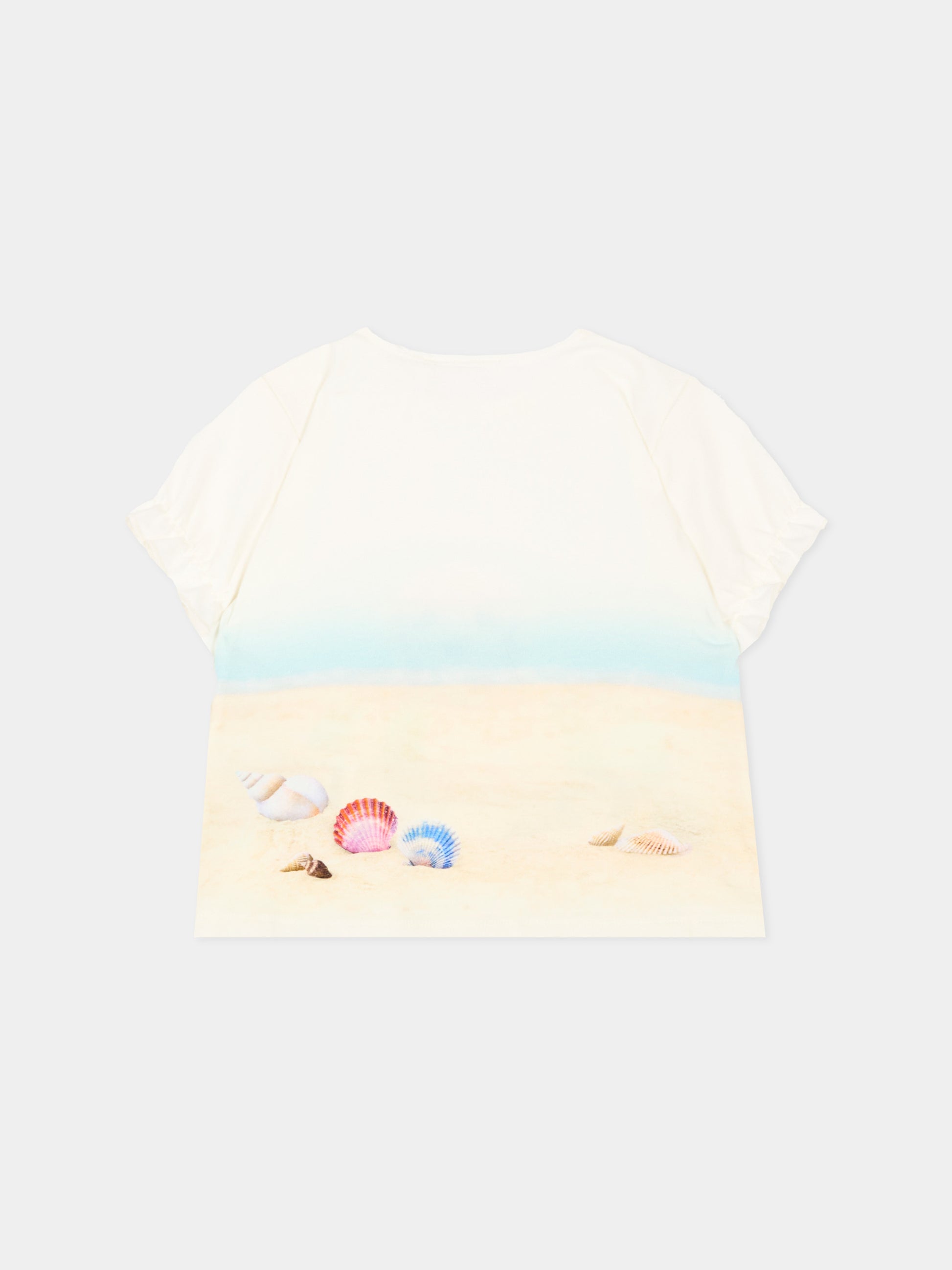 T-shirt avorio Eline per neonata con stampa cane,Molo,4S26A201 9817