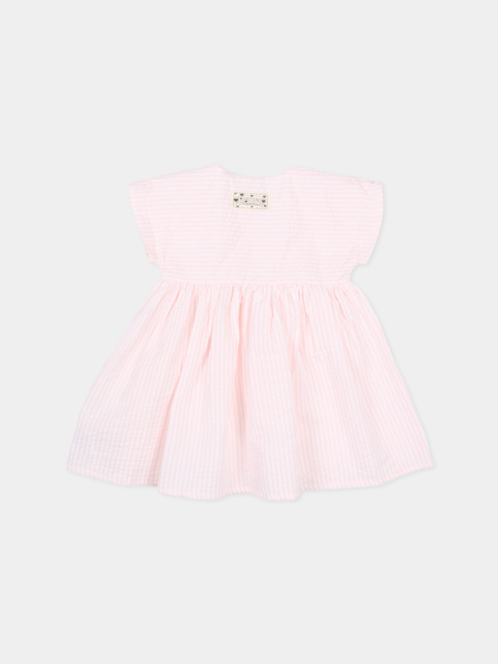 Vestito rosa Carlotta per neonata a righe,Molo,4S26E106 9573