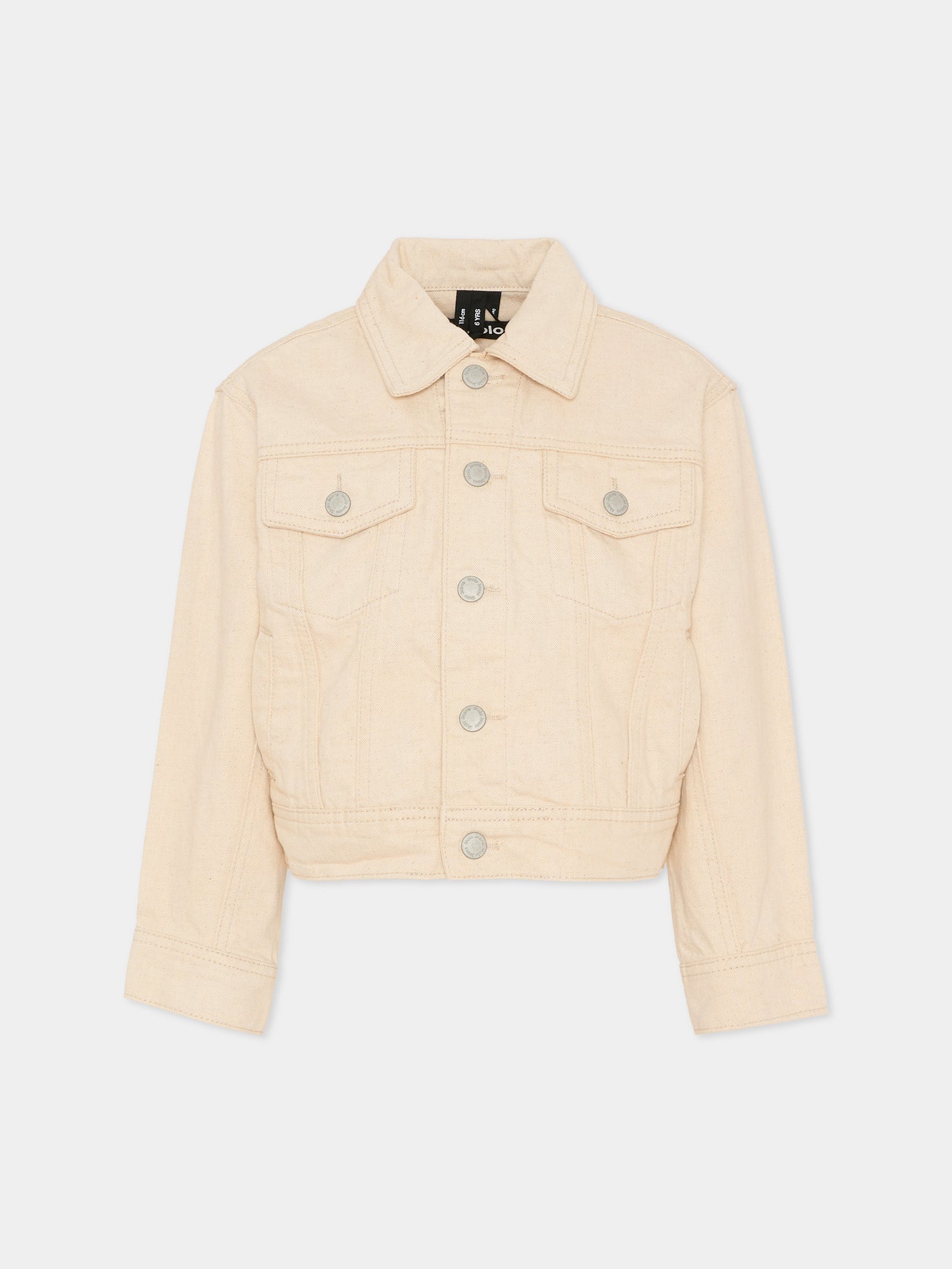 Giubbotto di jeans Hipolito beige per bambini,Molo,5S26M304 8894