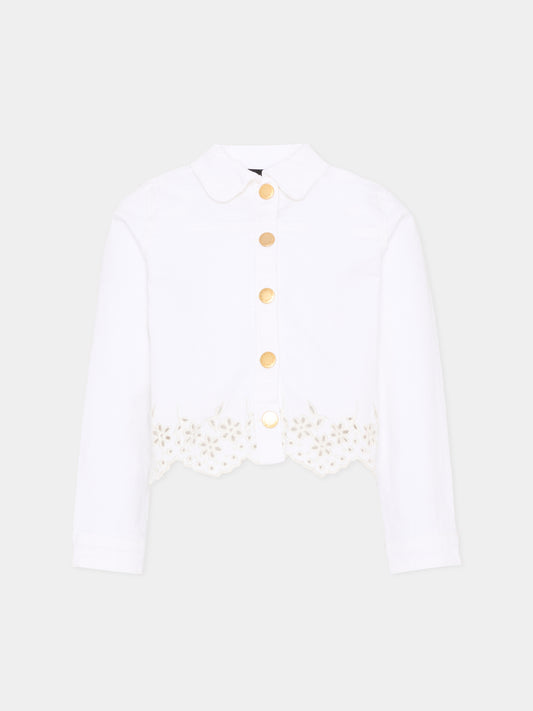 Giubbotto bianco Helene per bambina con ricami,Molo,5S26M310 5636