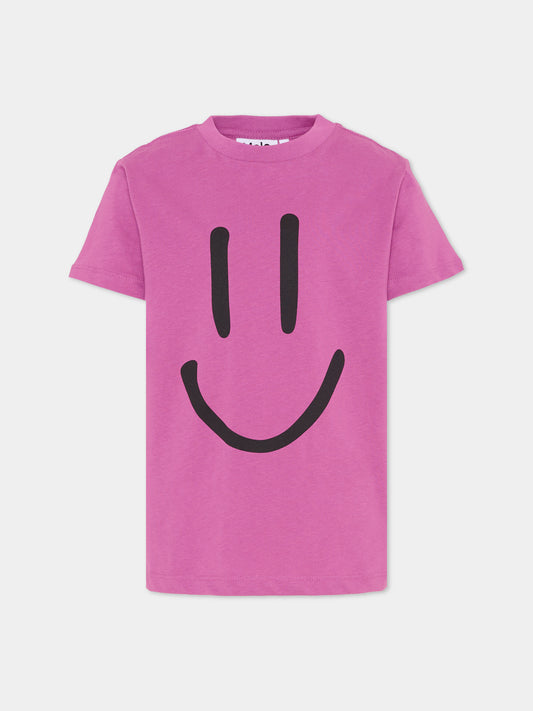T-shirt Roxo viola per bambina con smile,Molo,6S26A201 5627