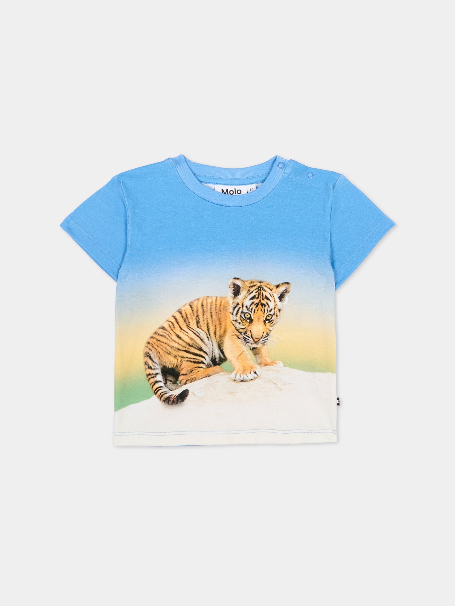 T-Shirt multicolor Enzo per neonati con stampa tigre,Molo,6S26A205 9825