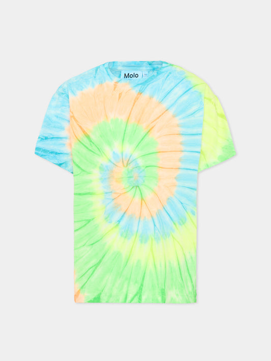 T-shirt multicolor Riley per bambini tie-dye,Molo,6S26A213 9898