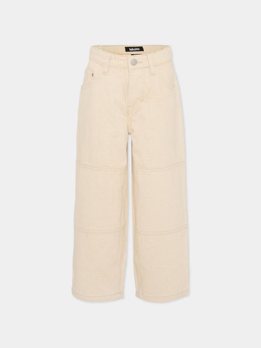 Jeans Askane beige per bambini,Molo,6S26I107 8894