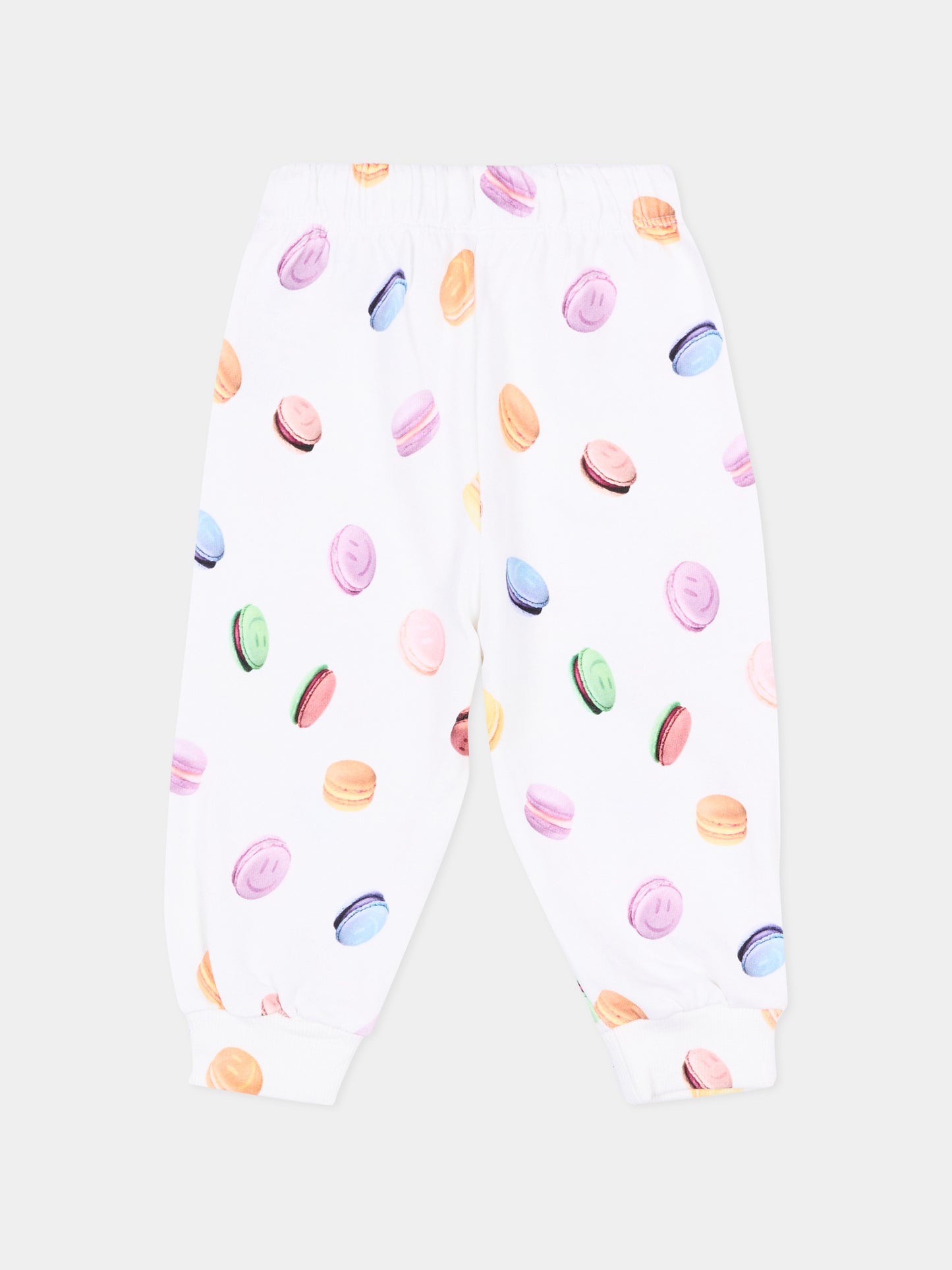 Pantaloni bianchi Simeon per neonata con stampa macarons,Molo,6S26I205 9571
