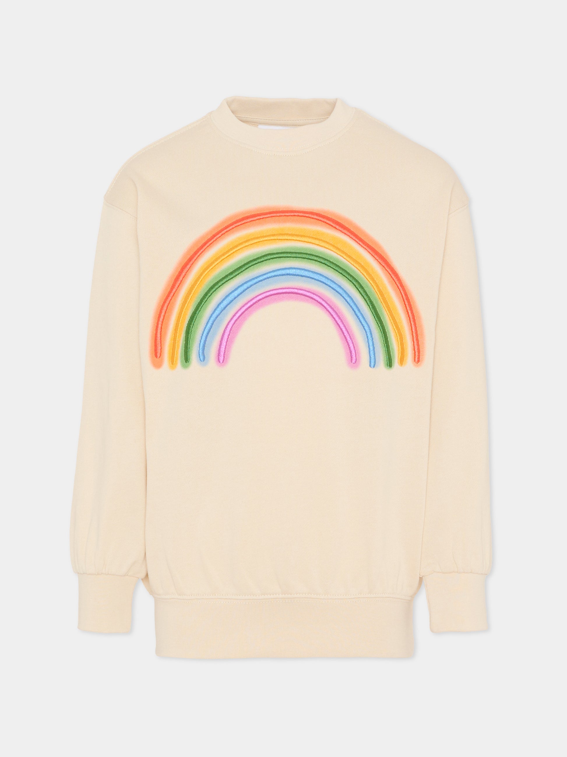 Felpa Monti beige per bambini con arcobaleno,Molo,6S26J204 9821