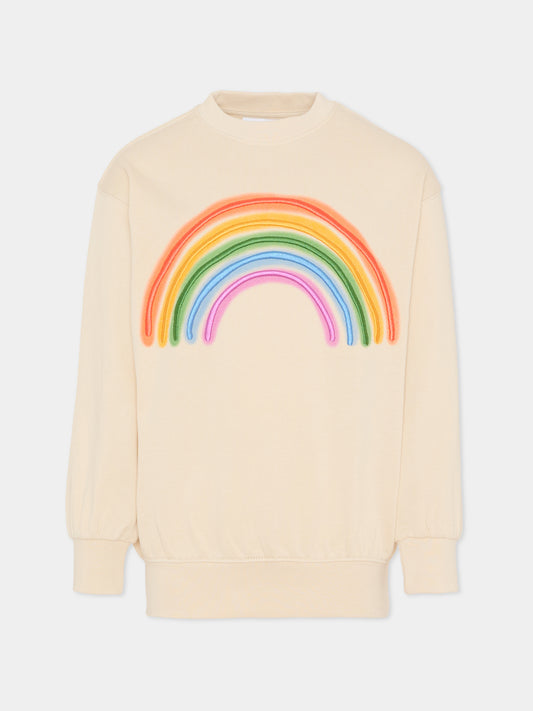 Felpa Monti beige per bambini con arcobaleno,Molo,6S26J204 9821