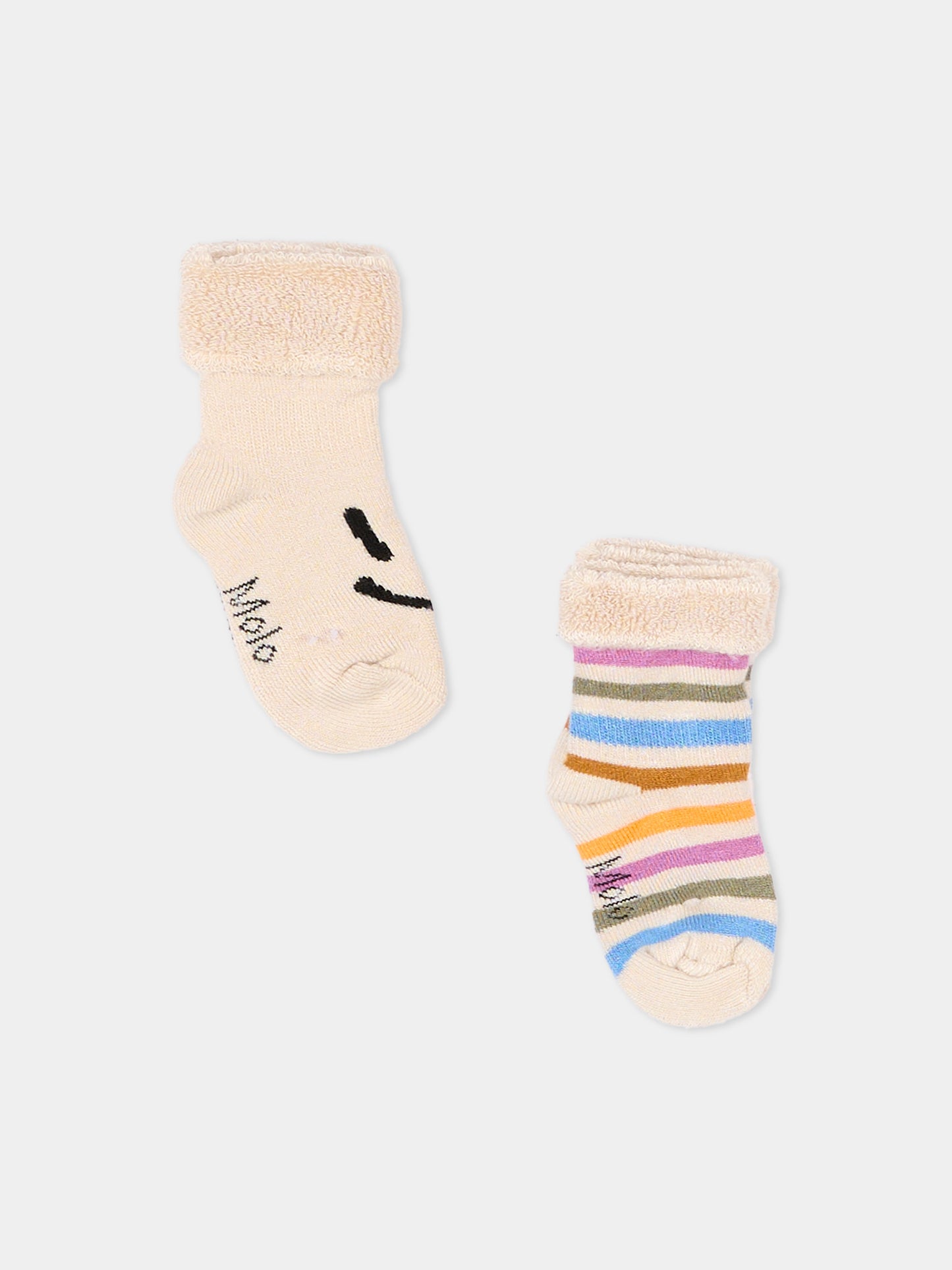 Set calzini beige per neonati con smile,Molo,7S26G105 9839