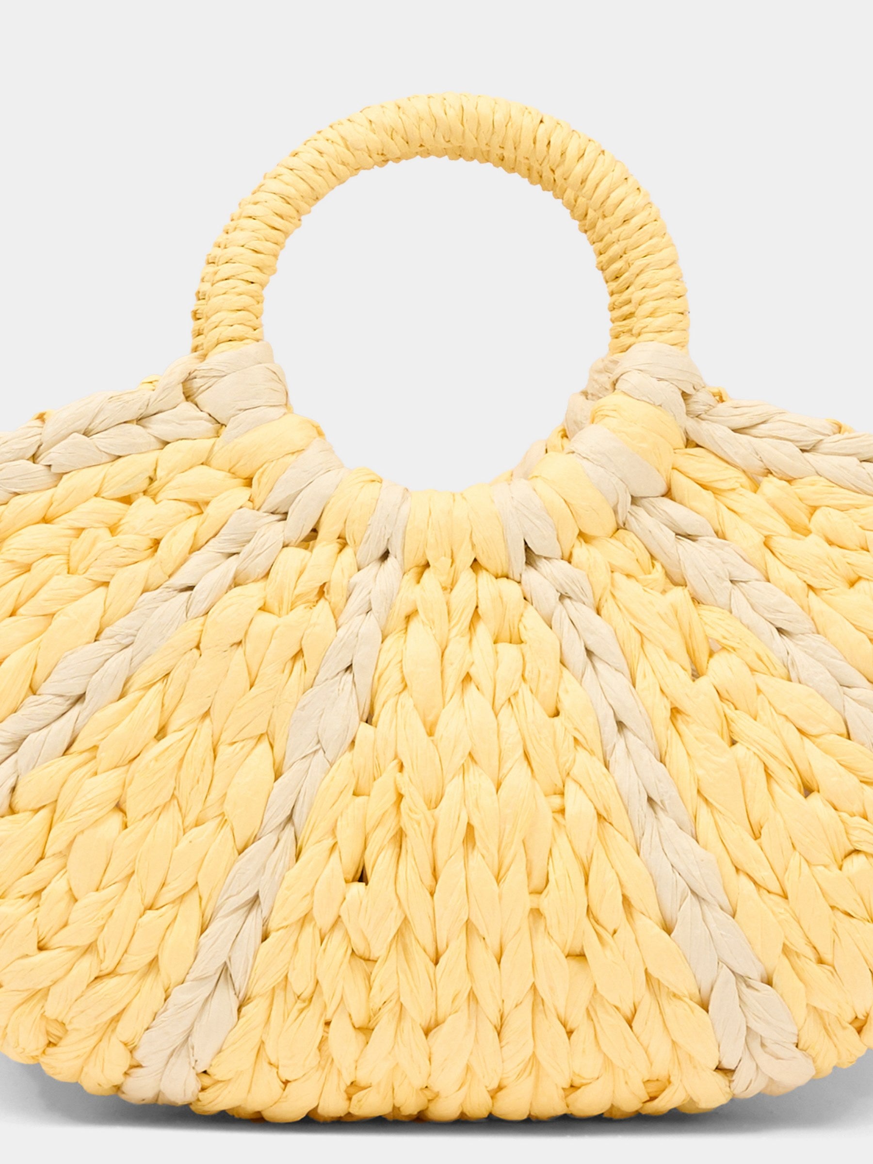Borsa mare Lemon Straw Bag gialla per bambina,Molo,7S26Y402 2936