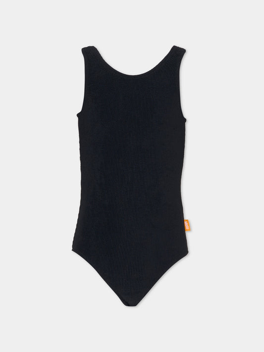 Costume intero Nika Crepe nero per bambina,Molo,8NOSP501 0099