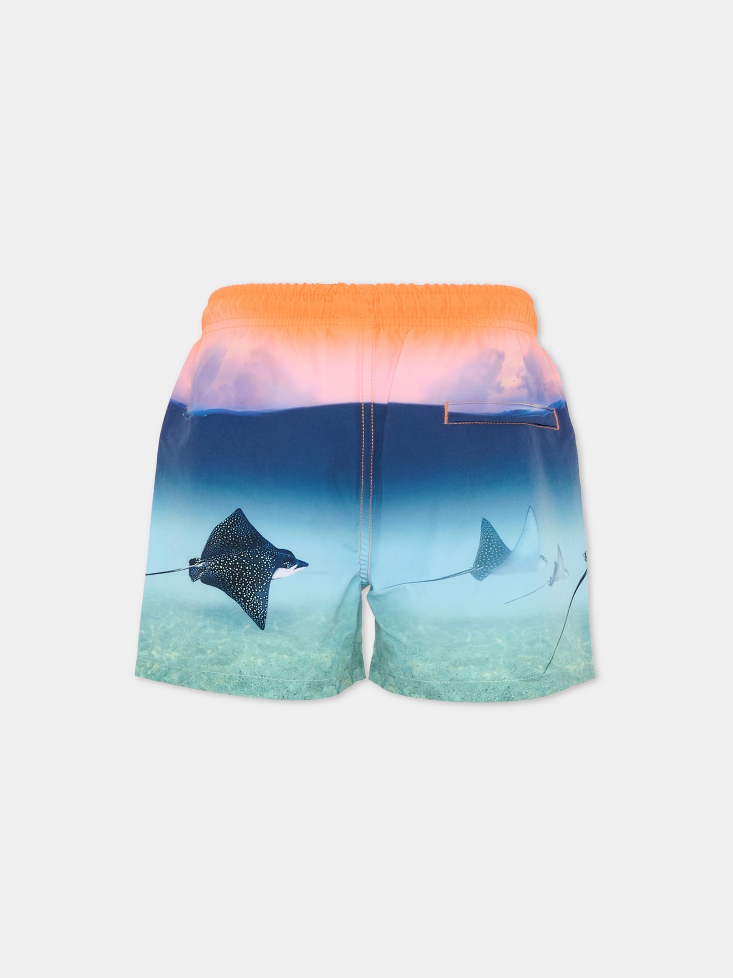 Boxer mare Niko multicolor per bambino con stampa manta,Molo,8S26P402 5194