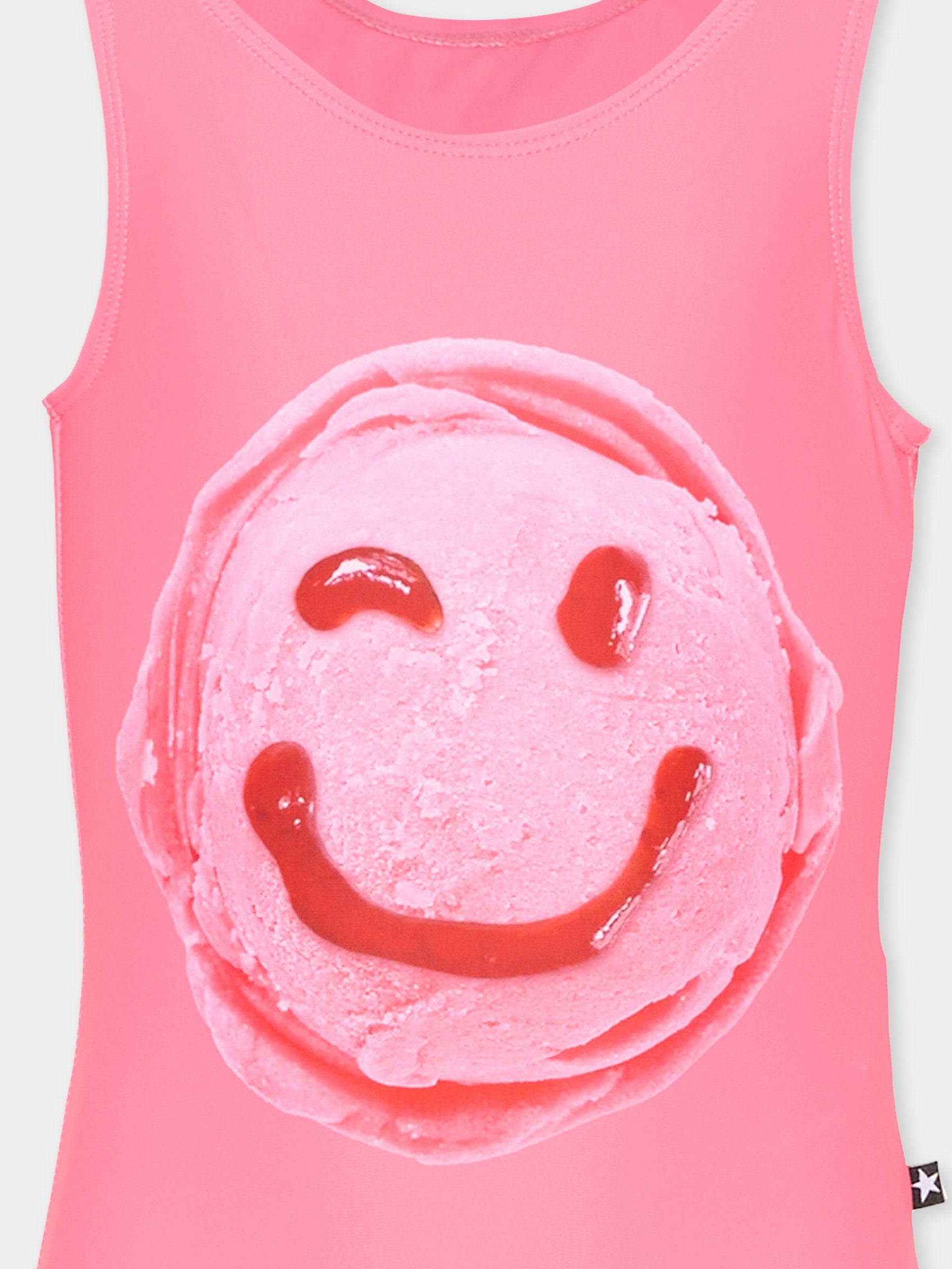 Costume intero Nika fucsia per bambina con smile,Molo,8S26P509 5203